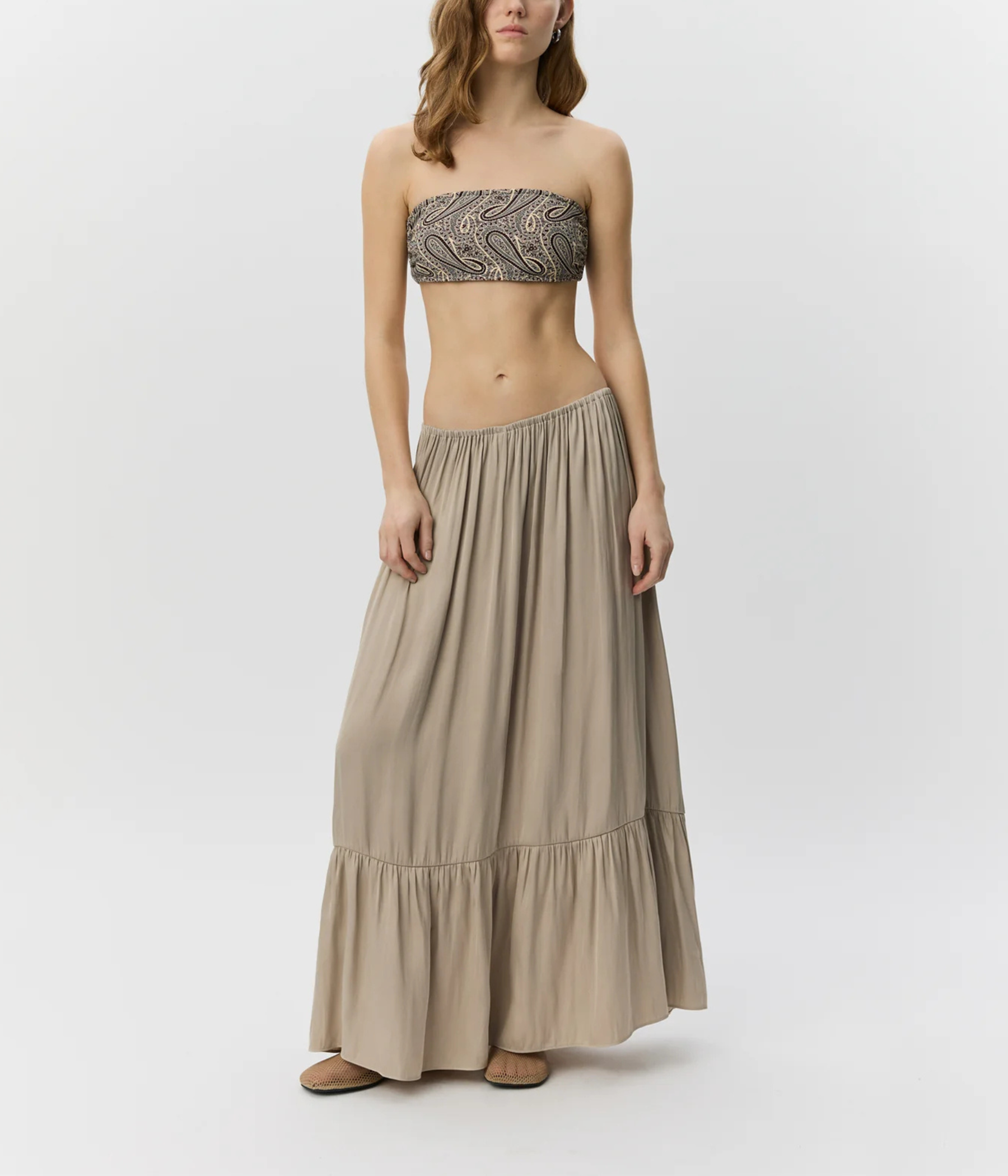 Miliasw Maxi Skirt (8058 Feather Gray)