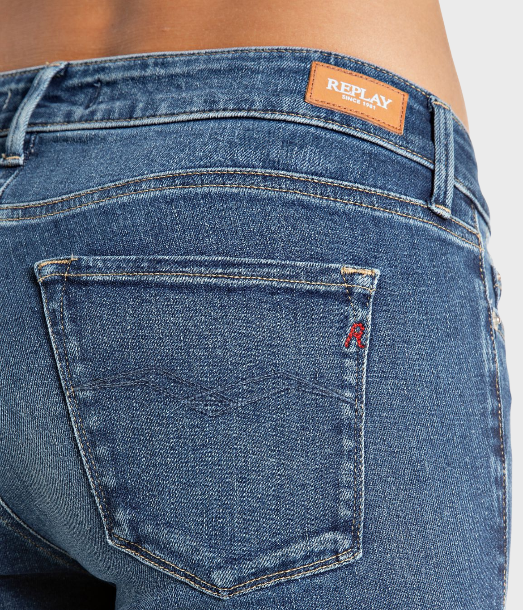 Newluz Skinny (C009 MEDIUM BLUE medium/dark stone wash)