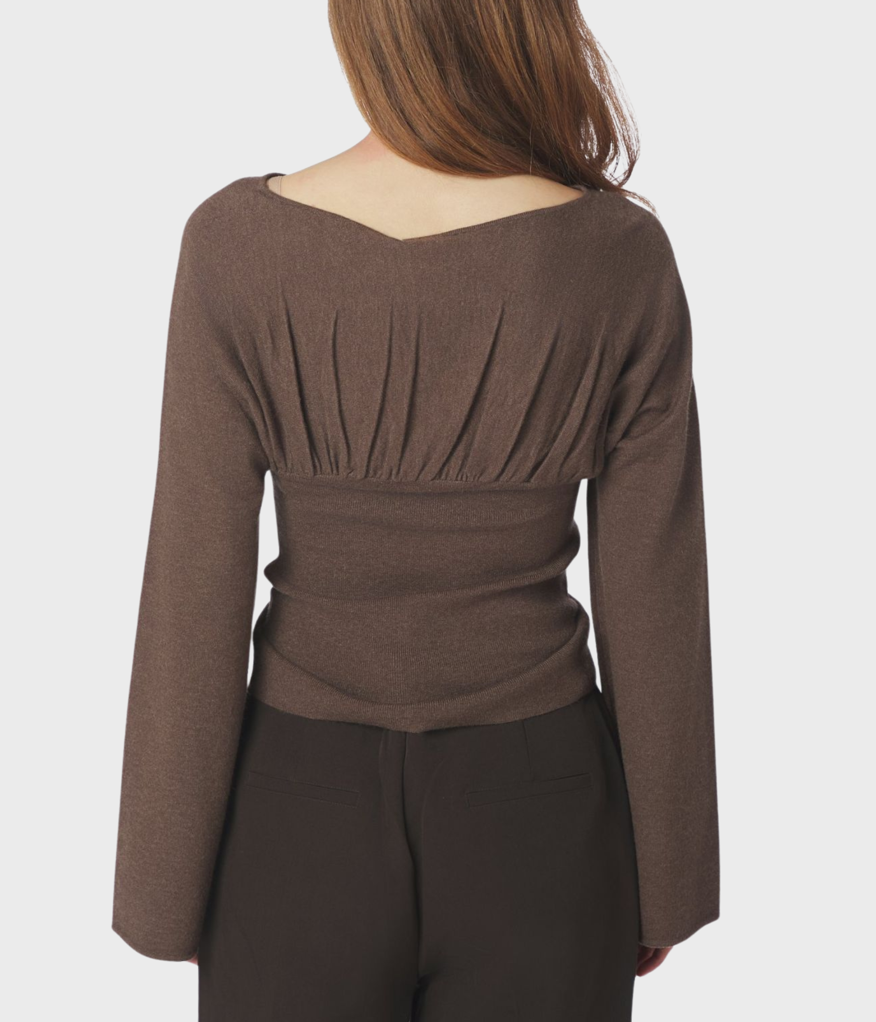 Kaiba Knit Blouse (205 Brown Melange)
