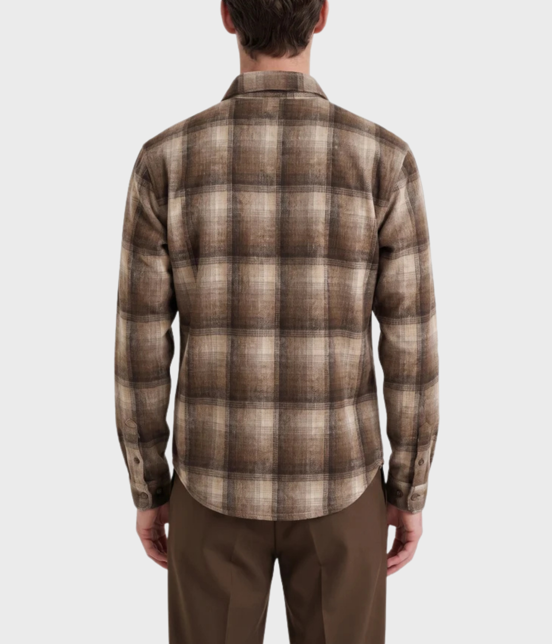 Leon Checked Shirt (165 Brown checked)