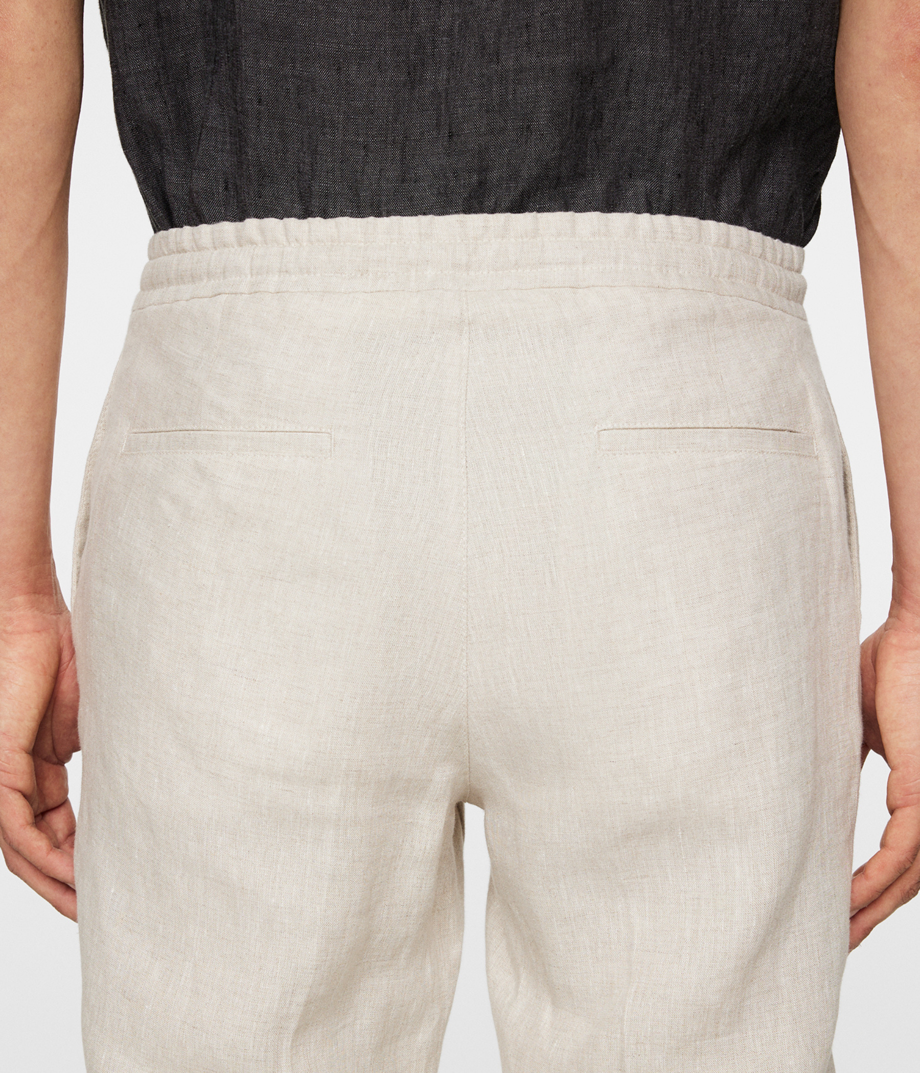 Soren Drape Linen Pants (U029 Moonbeam)