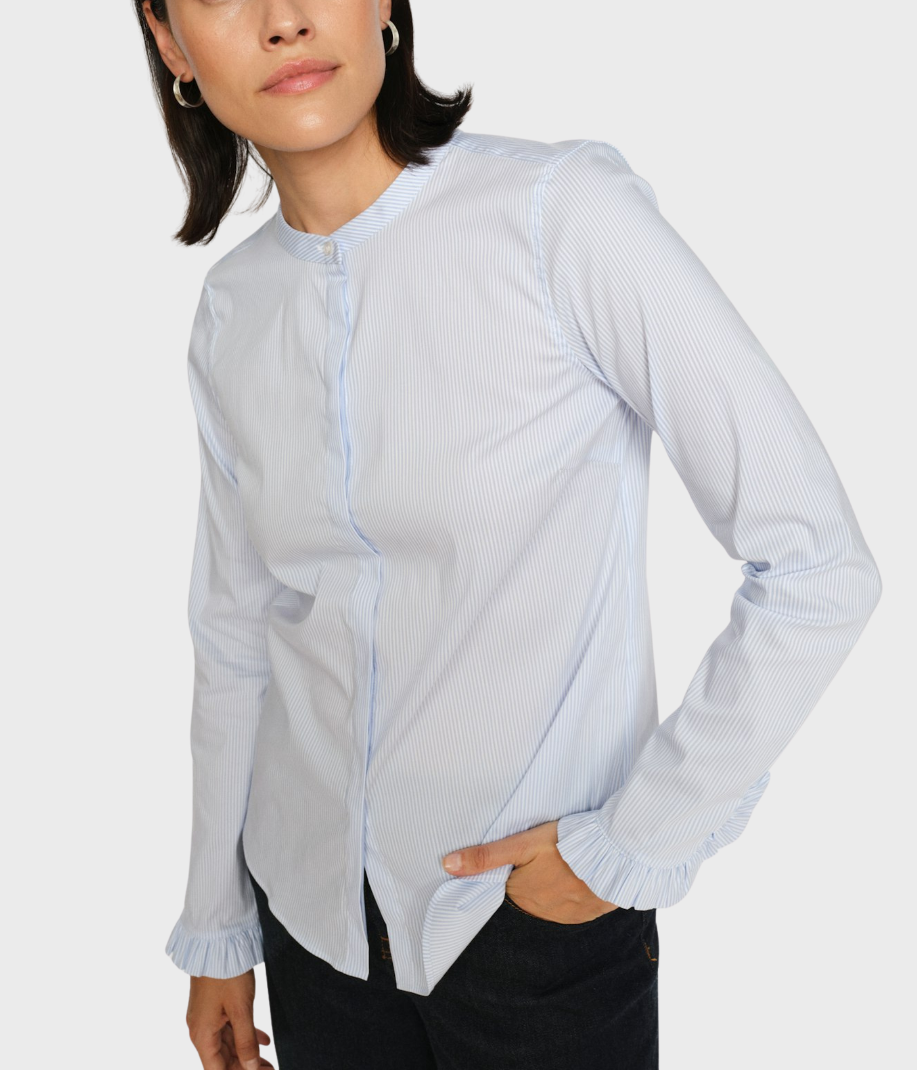 Mmmattie Stripe Shirt (406 Light Blue)
