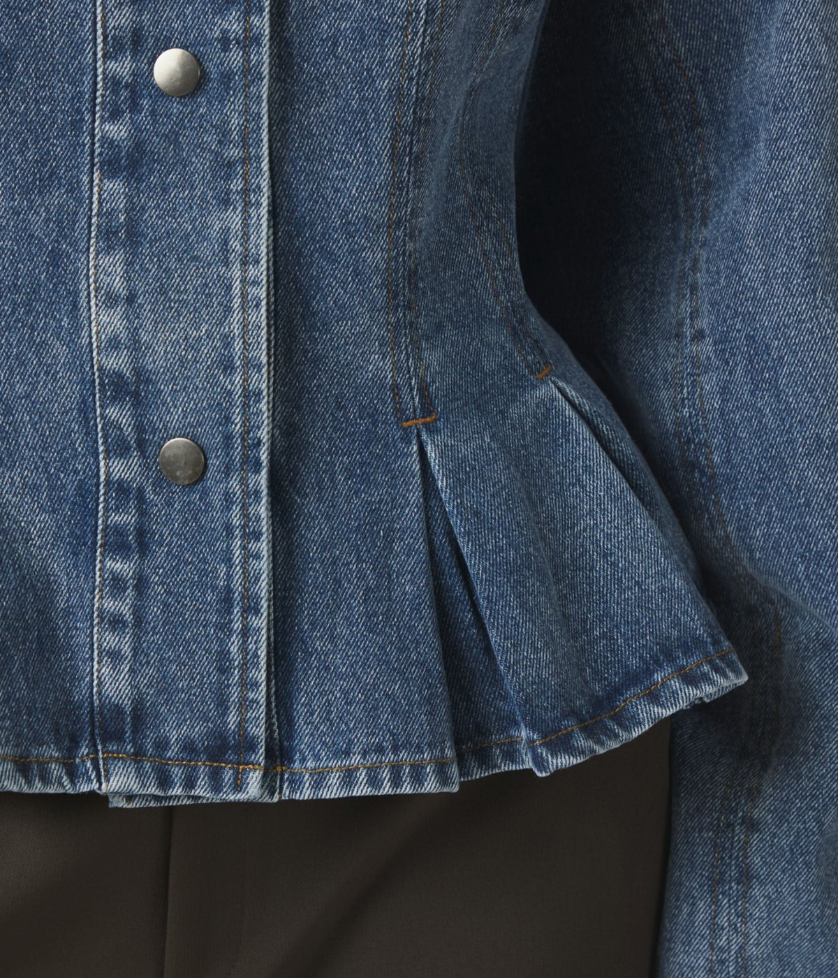 Rivora Denim Peplum Jacket (140 Blue)
