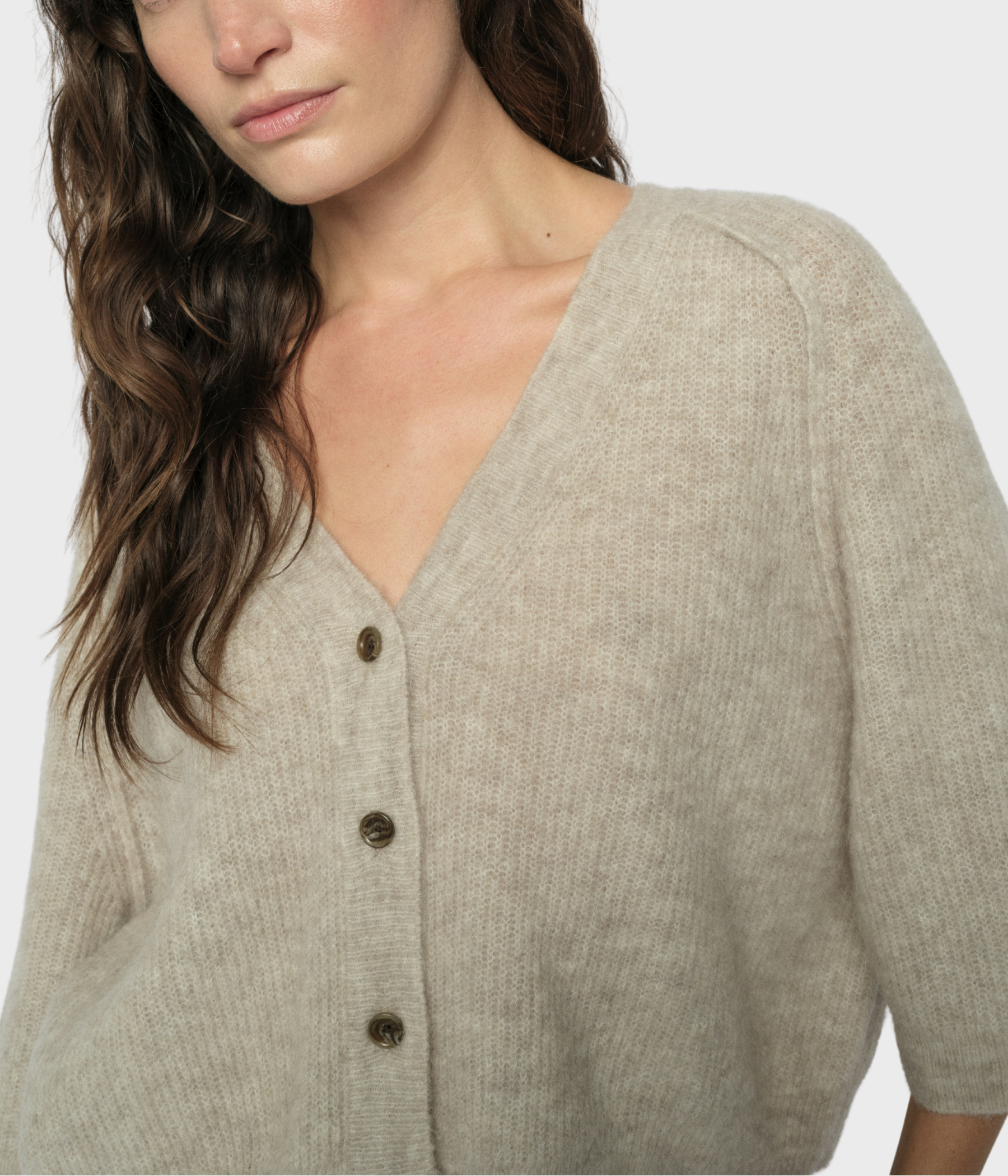 Mmthora Lizet Knit Cardigan (174 Feather Gray)