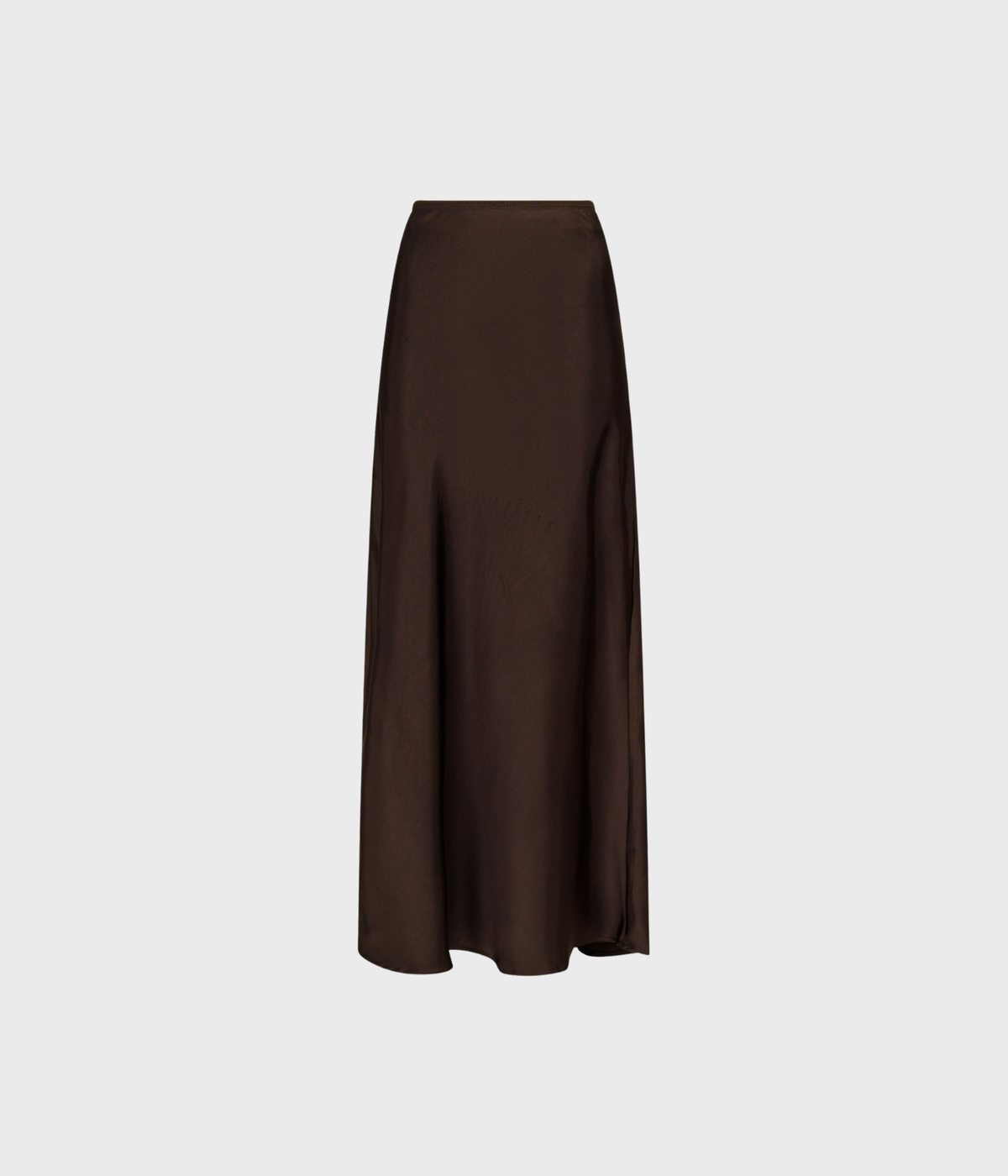 Vicky Heavy Sateen Skirt. (DARK BROWN) - D.O. Design Only