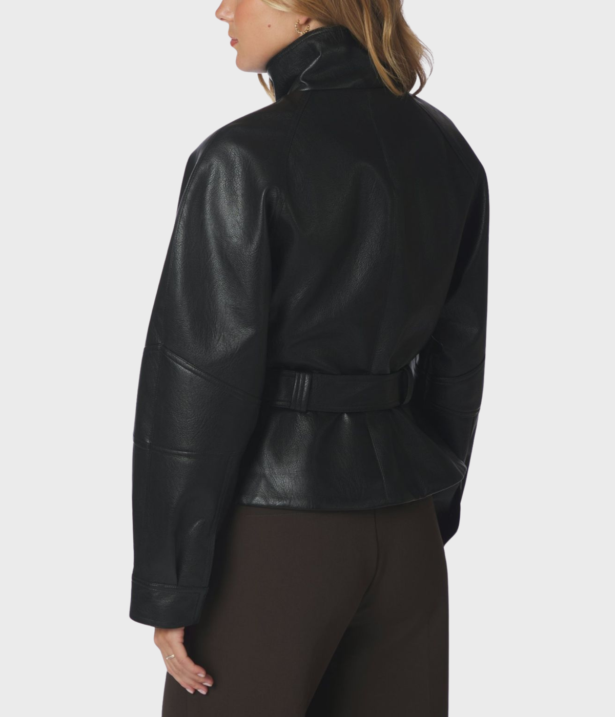 Jaclyn Faux Leather Jacket (100 Black)