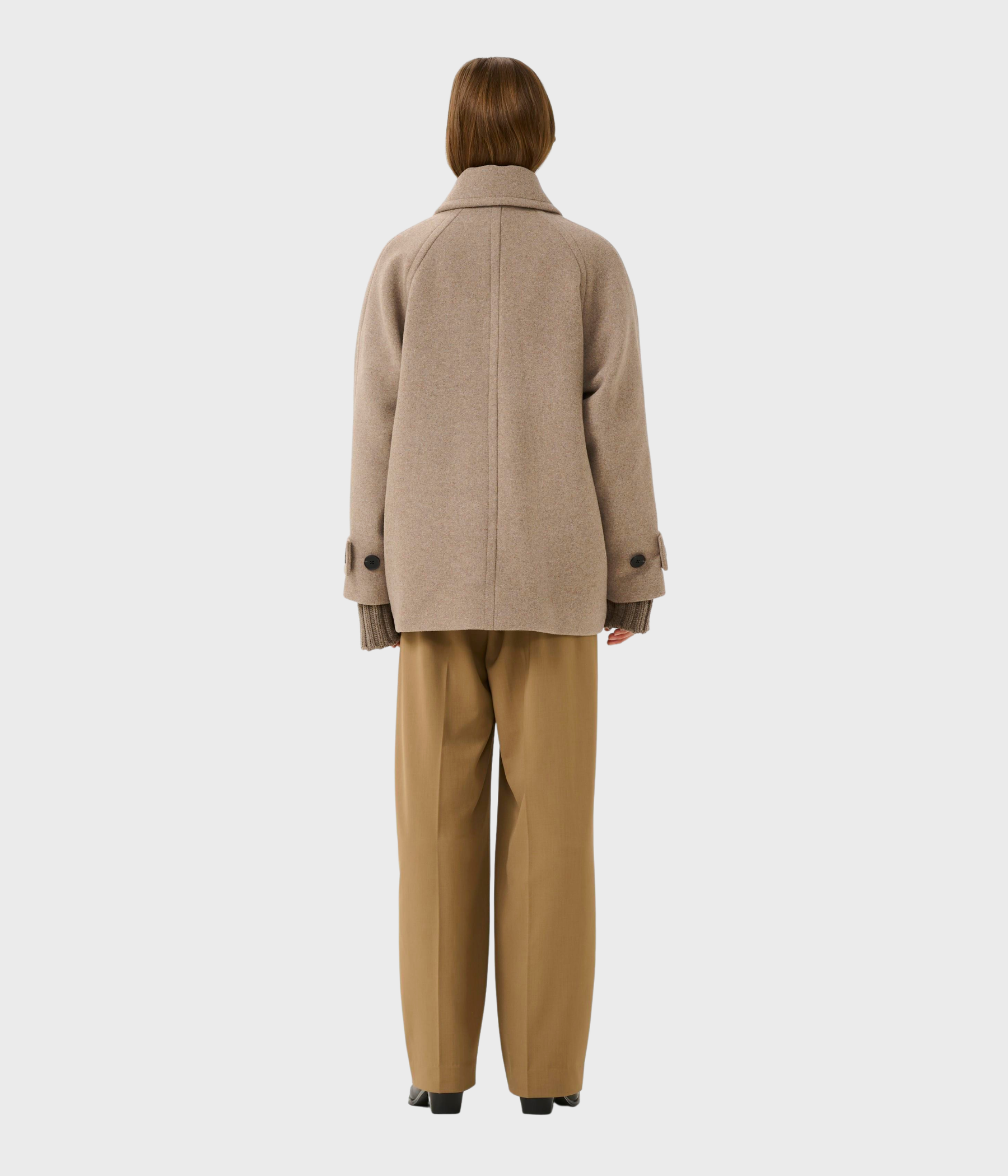 Thoraiw Minona Coat R (1813041 Sandy Grey Melange)
