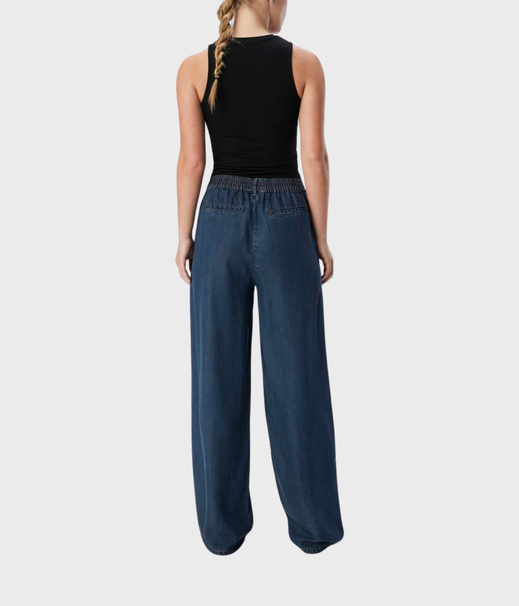 OBJFRAME LISA WIDE MW PANTS NOOS (Dark Blue Denim)