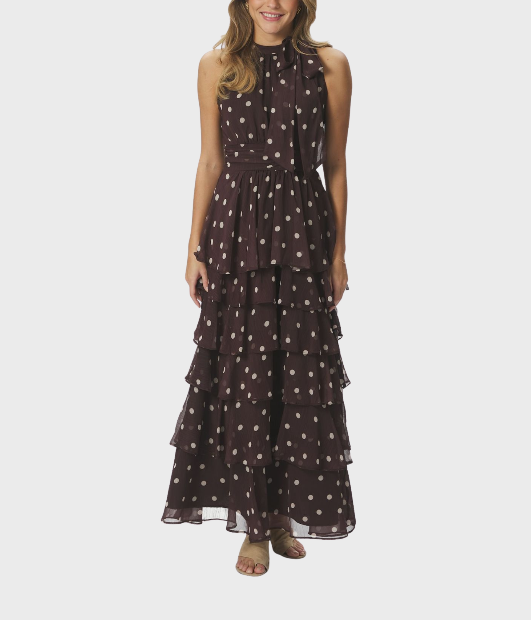 Marli Big Dot Dress (210 BROWN) - D.O. Design Only