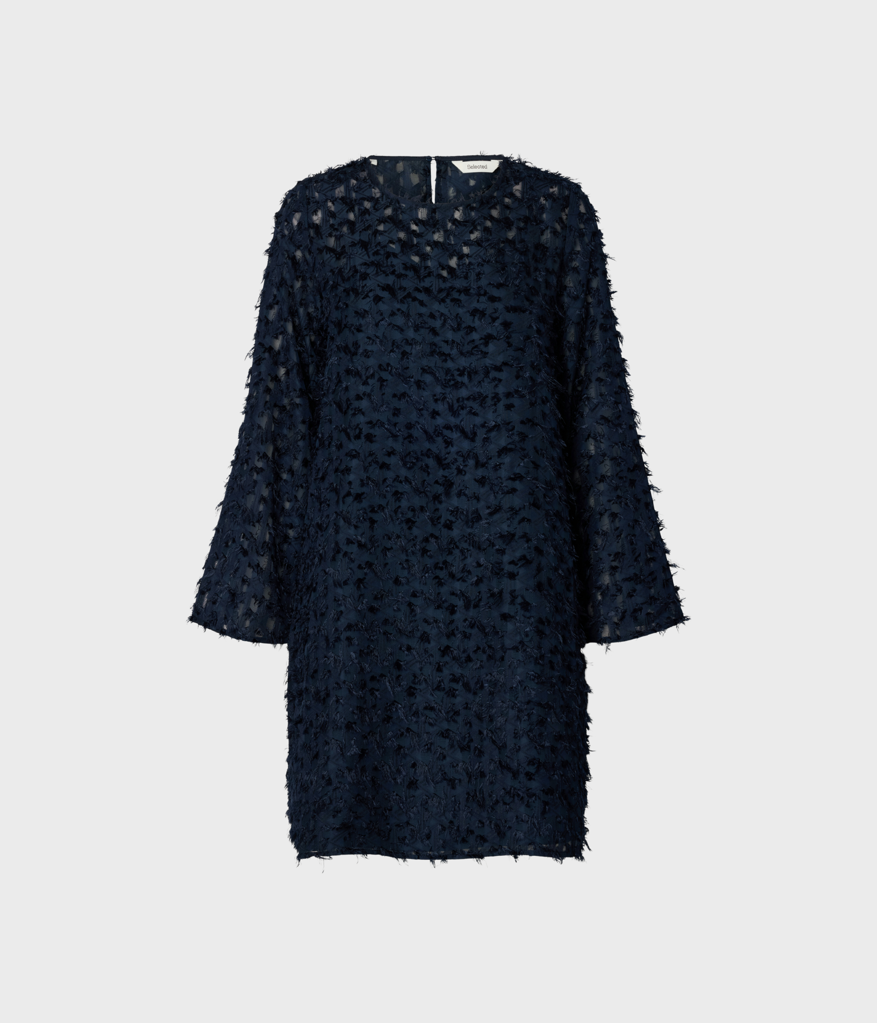 SLFMARION RELAXED LS O-NECK DRESS EX (Dark Sapphire)