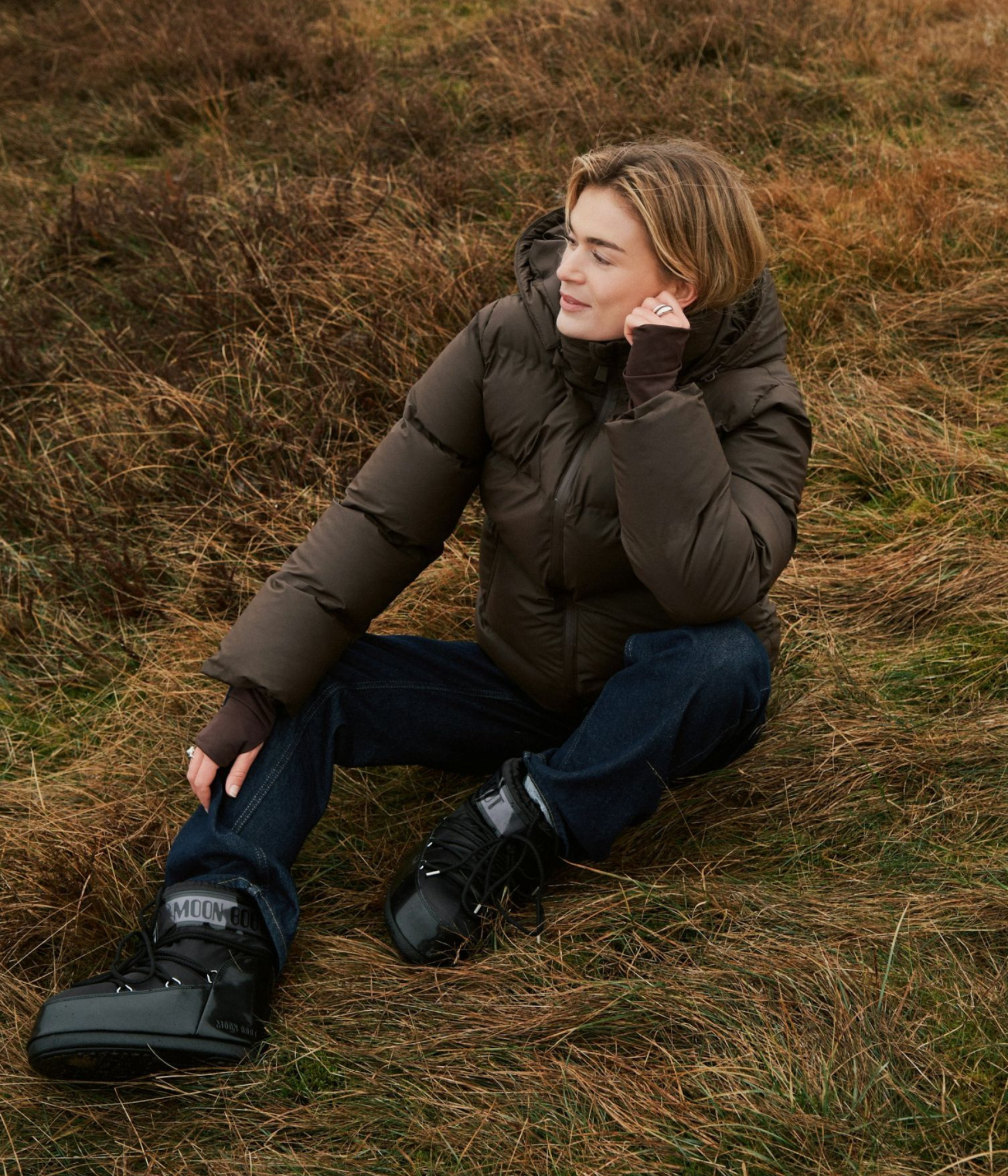 Fox C Puffer Jacket (676 DARK BROWN)