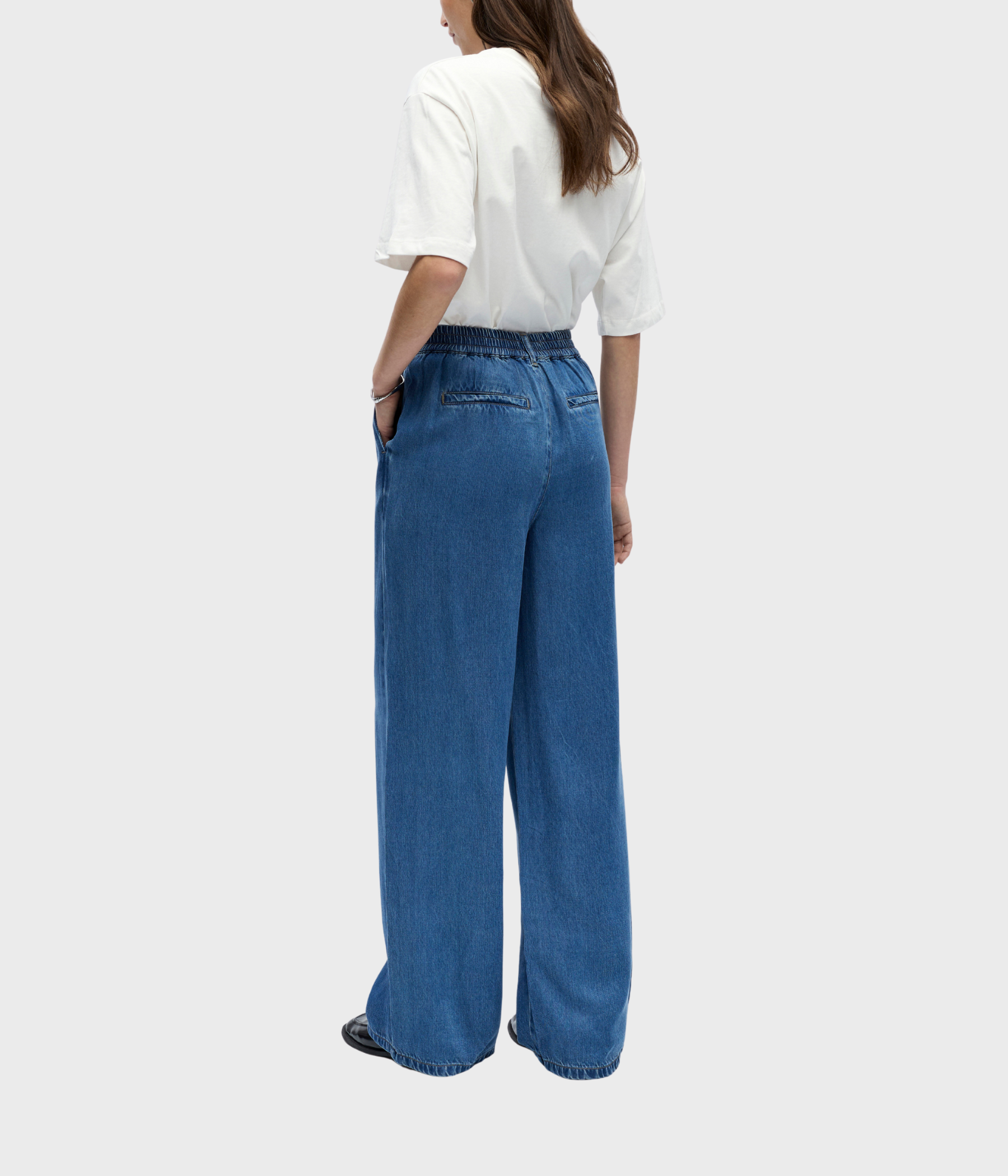 OBJFRAME LISA WIDE MW PANTS NOOS. (Medium Blue Denim) - D.O. Design Only