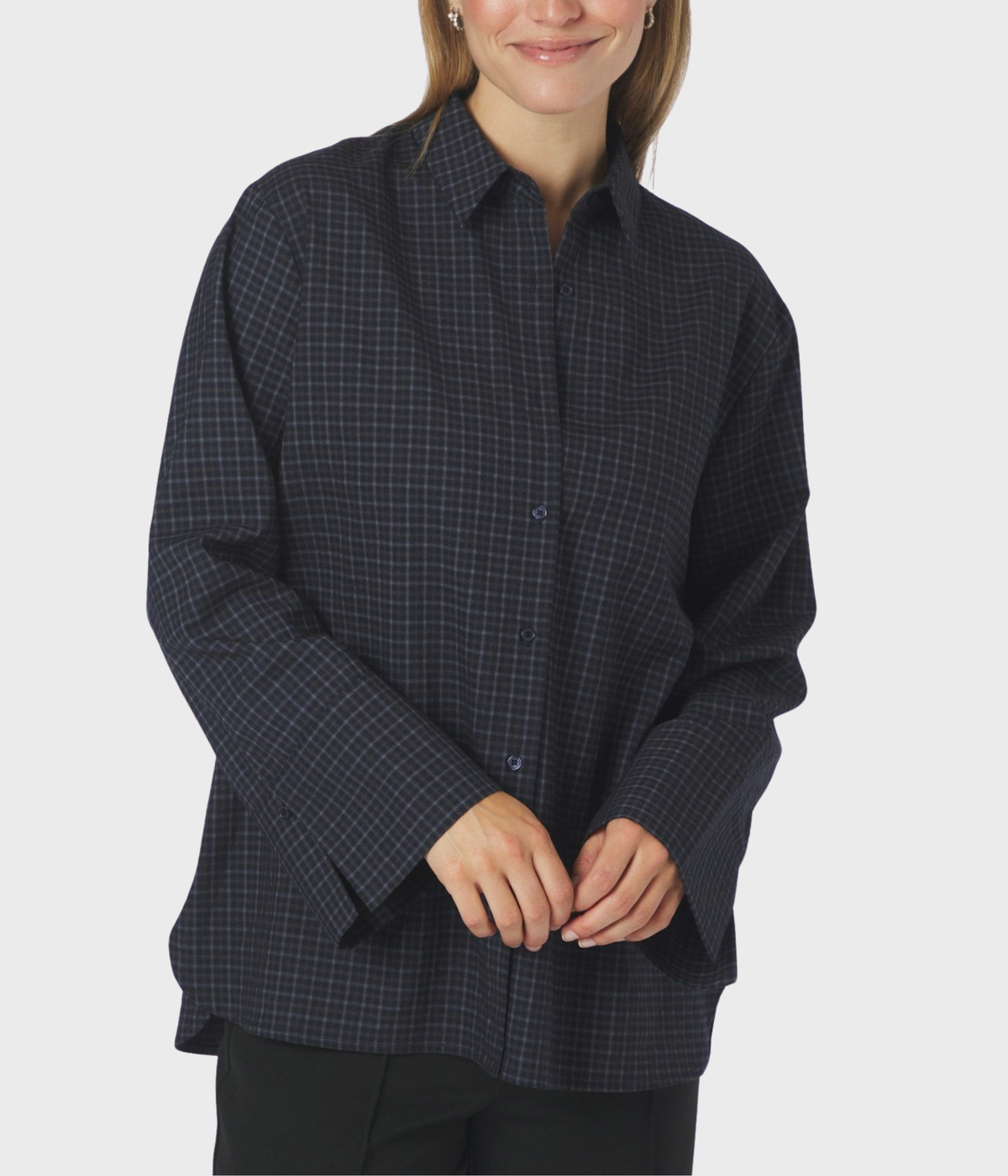 Dita Check Shirt (534 DARK BLUE)