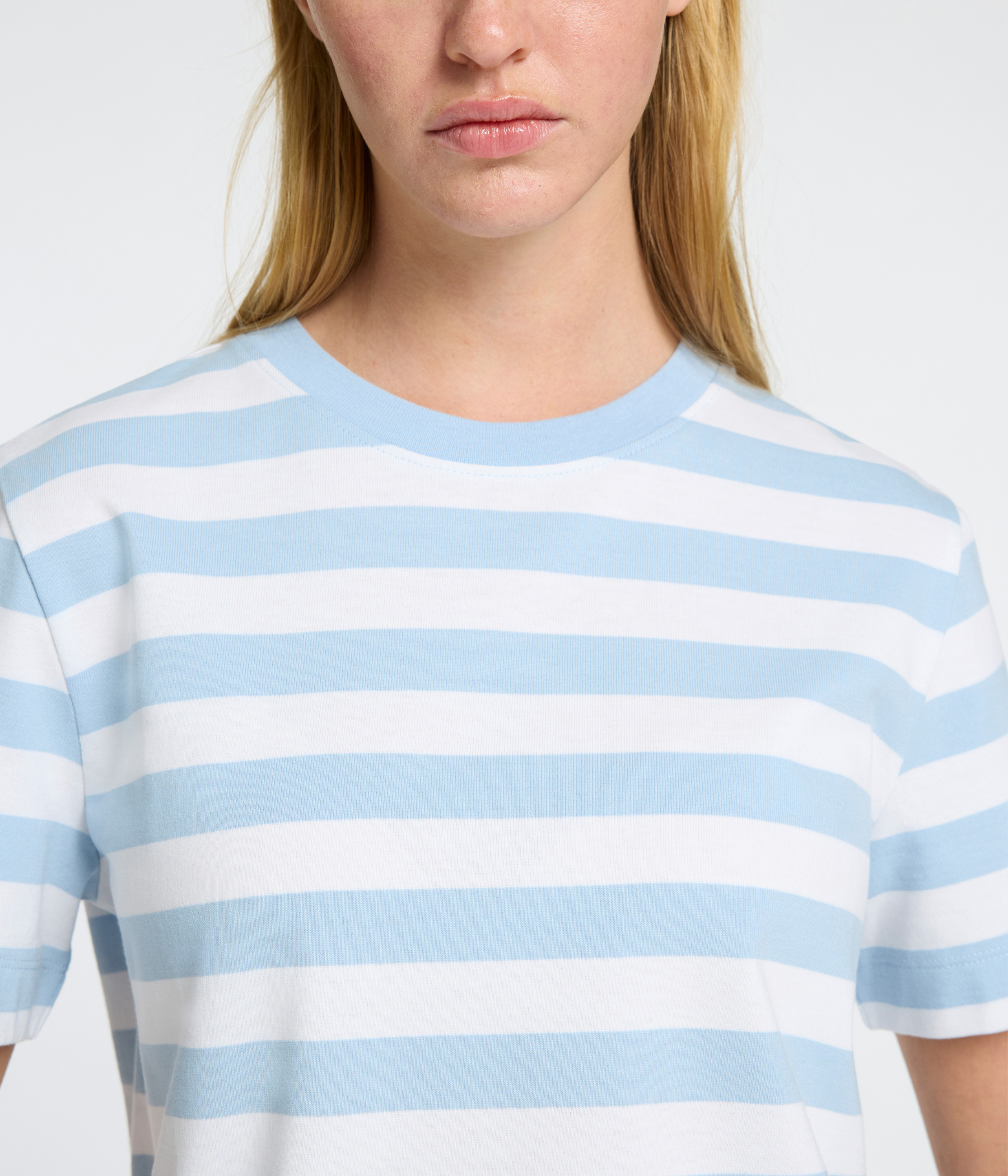 SLFESSENTIAL SS STRIPED BOXY TEE NOOS. (Cashmere Blue Stripes:MULTI STRIPES)