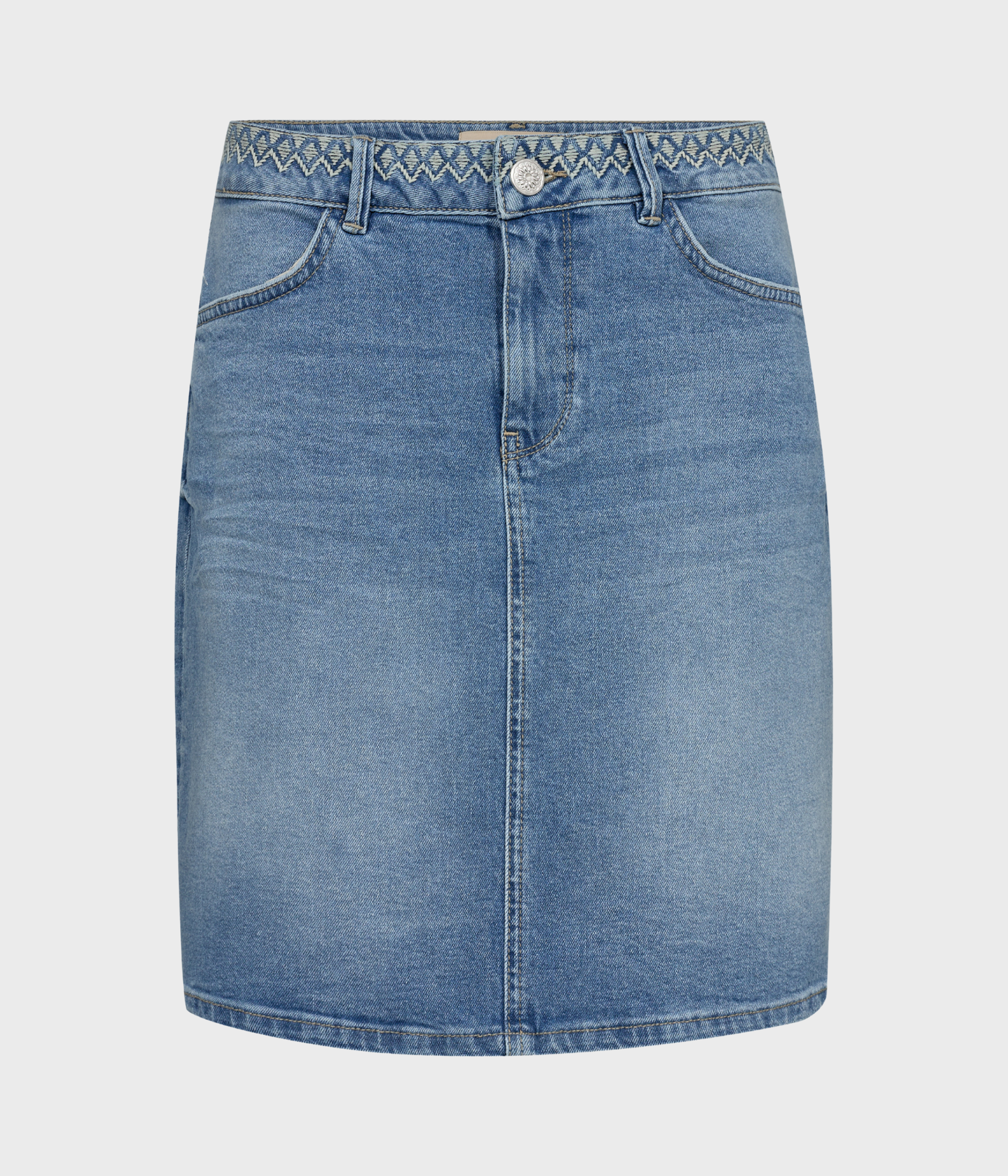 En vacker blå jeanskjol från Mos Mosh