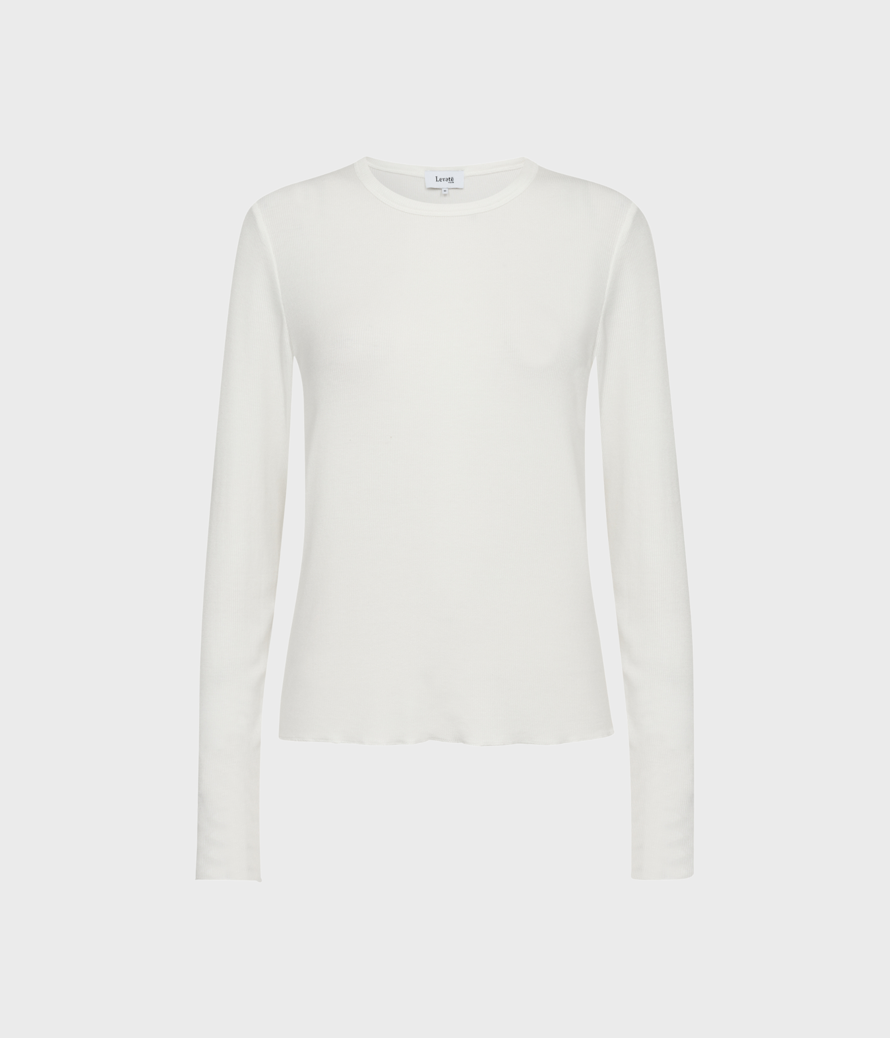 Vit långärmad baströja