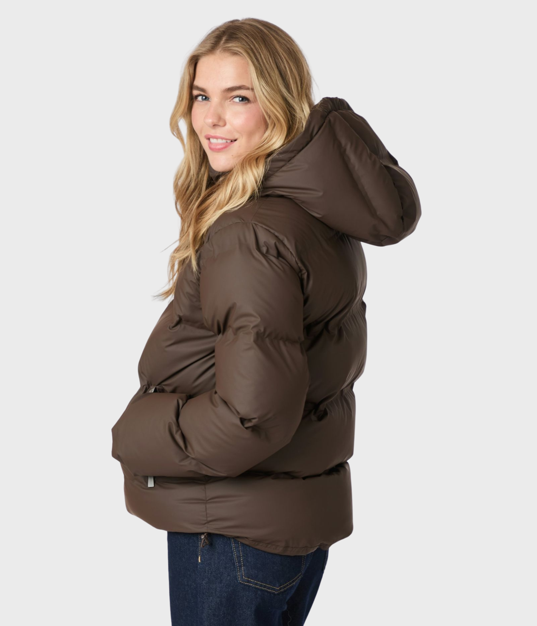 Fox C Puffer Jacket (676 DARK BROWN)