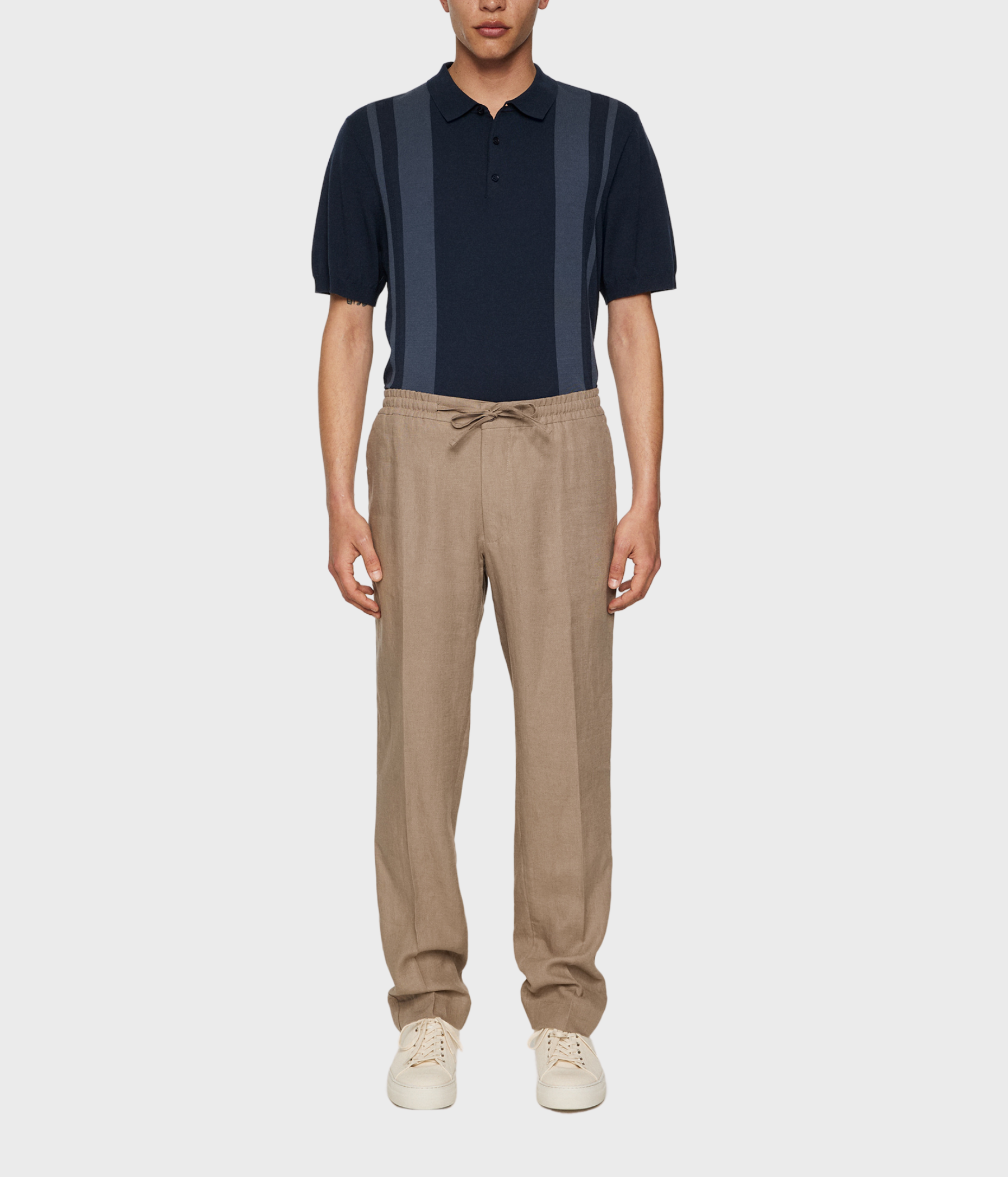 Soren Drape Linen Pants (E066 Sepia Tint)