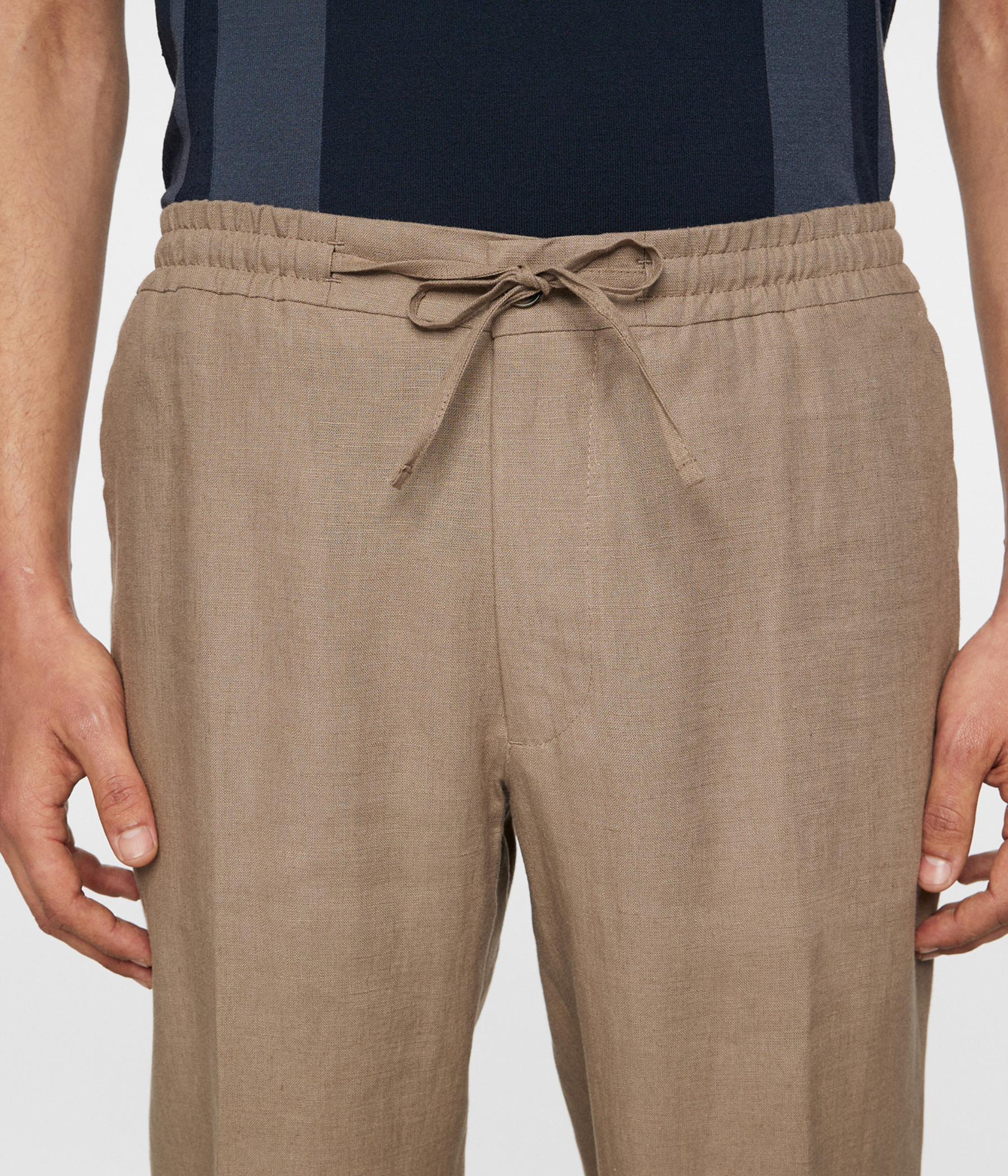 Soren Drape Linen Pants (E066 Sepia Tint)