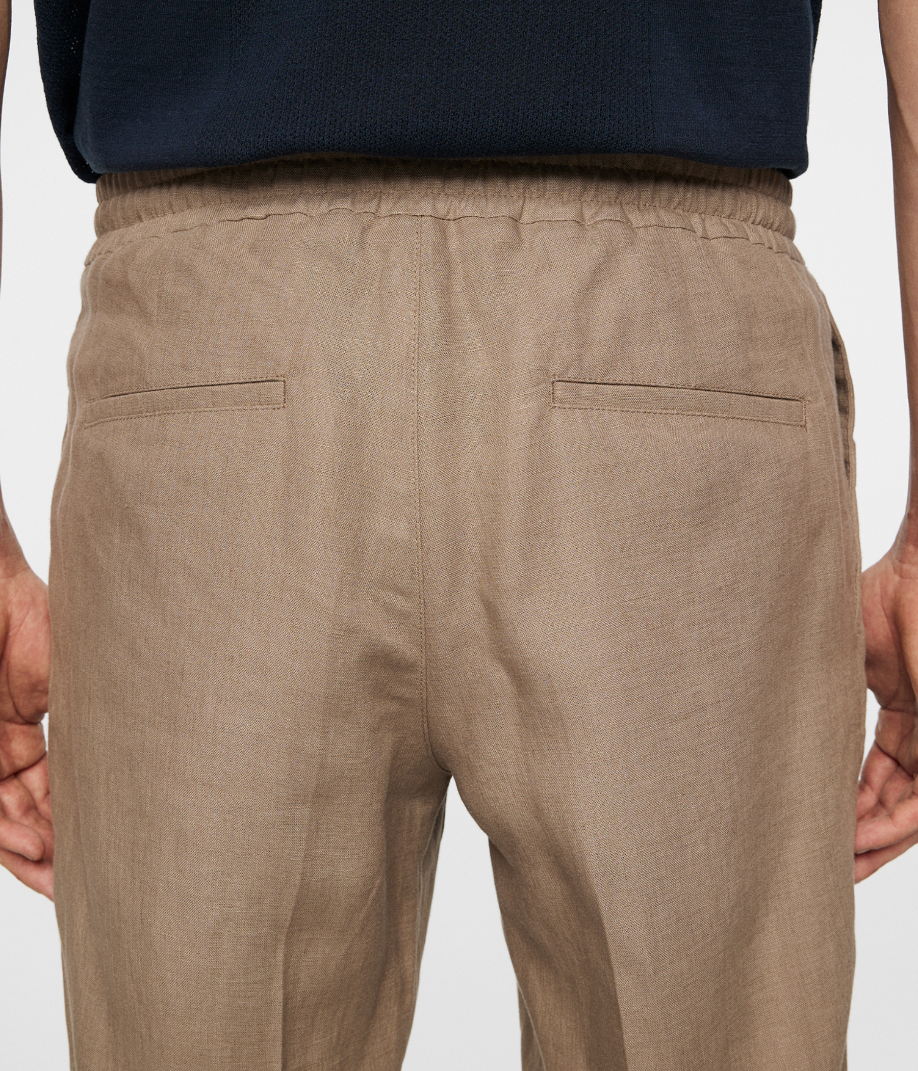 Soren Drape Linen Pants (E066 Sepia Tint)