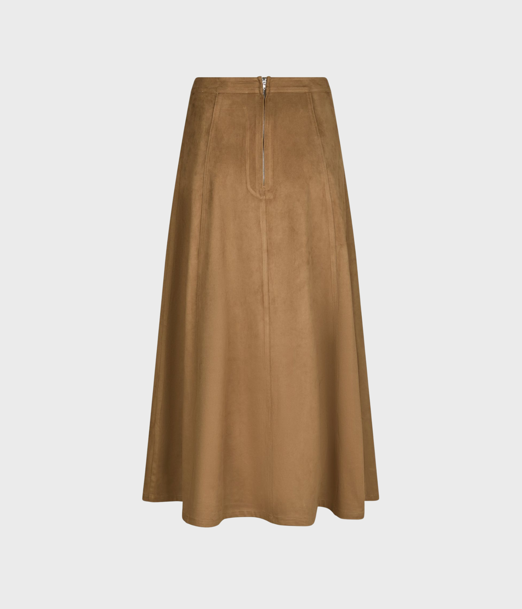 Raya Faux Suede Skirt (604 Cognac)