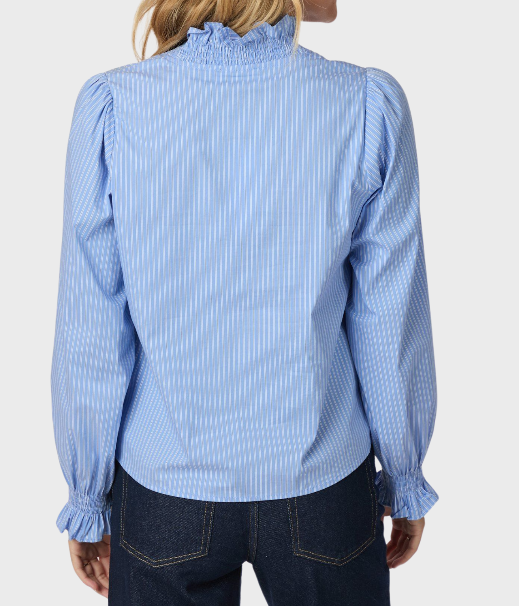 Brielle Stripe Shirt. (145 Light Blue)