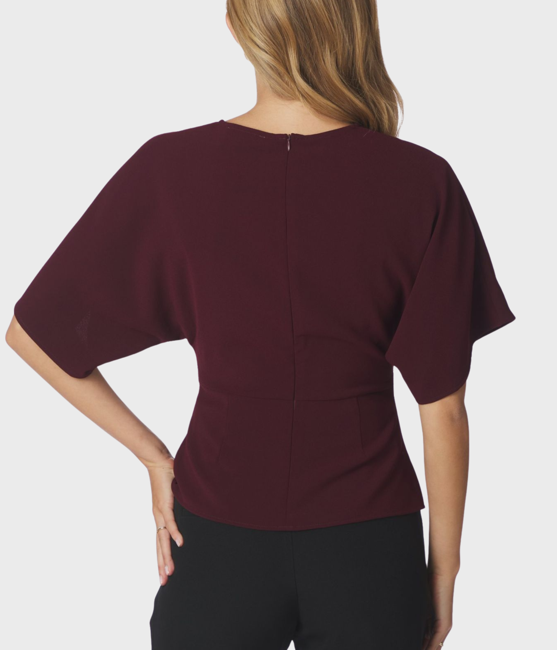 Miriel Drape Blouse (182 Plum)