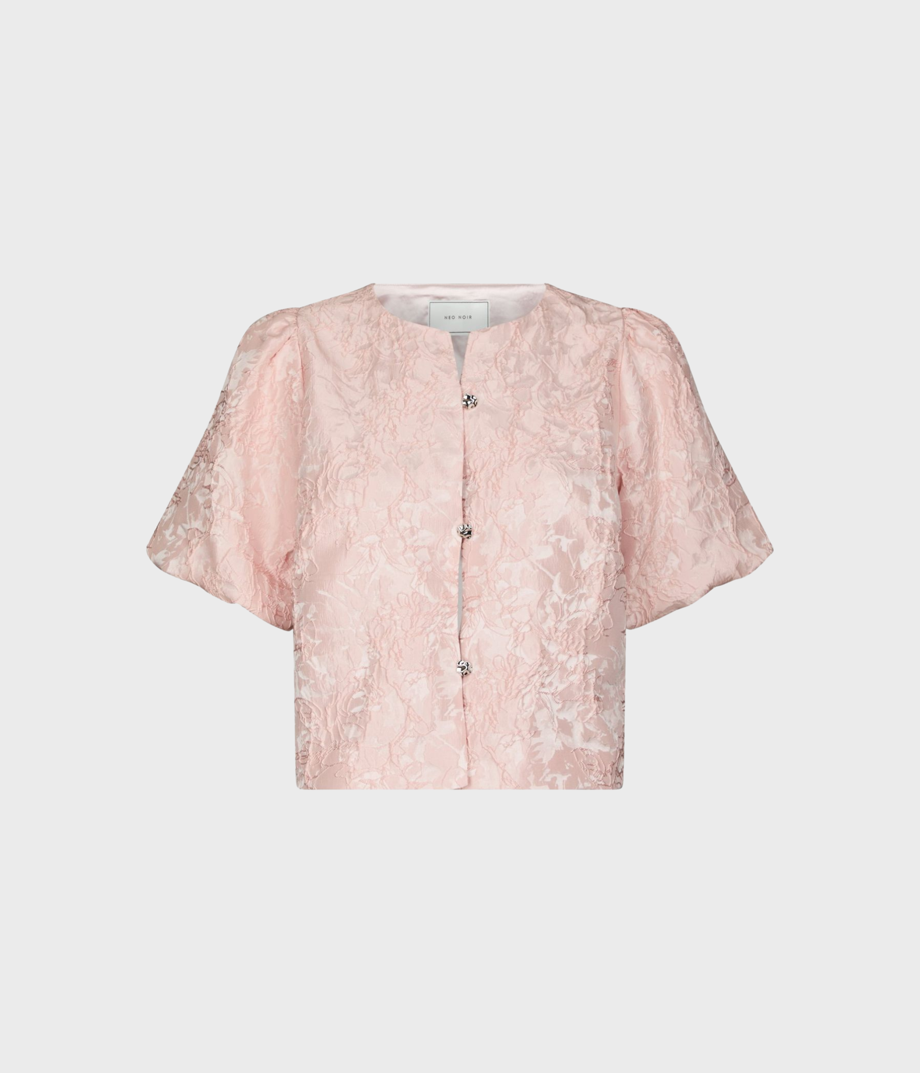 Aisa Soft Brocade Blouse (754 Light pink) - D.O. Design Only