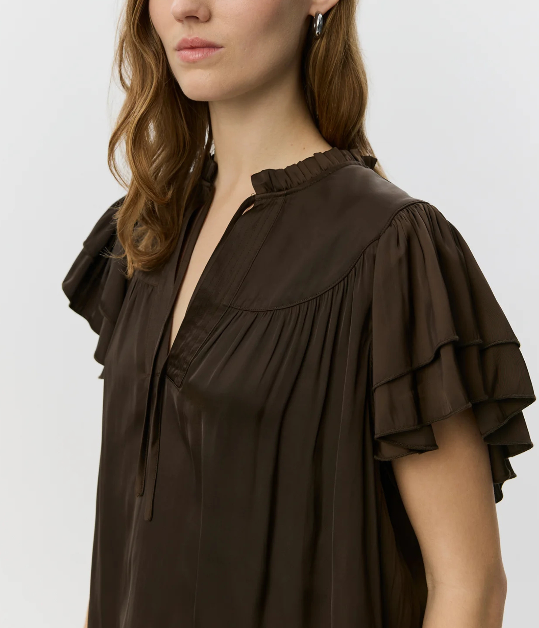 Lalilasw Frill Top (7162 Intense Brown)