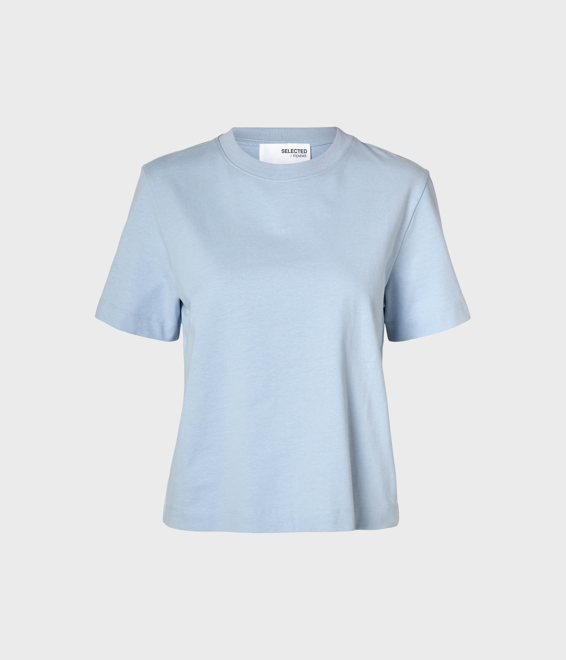 SLFESSENTIAL SS BOXY TEE NOOS. (CASHMERE BLUE)