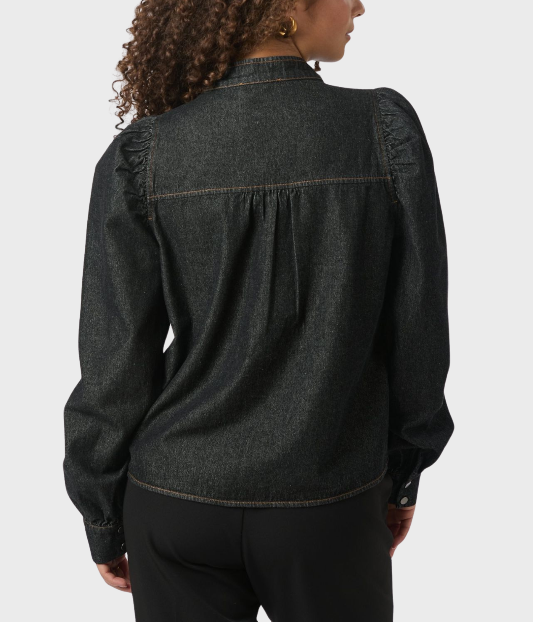 Rosslyn Denim Blouse (534 DARK BLUE)