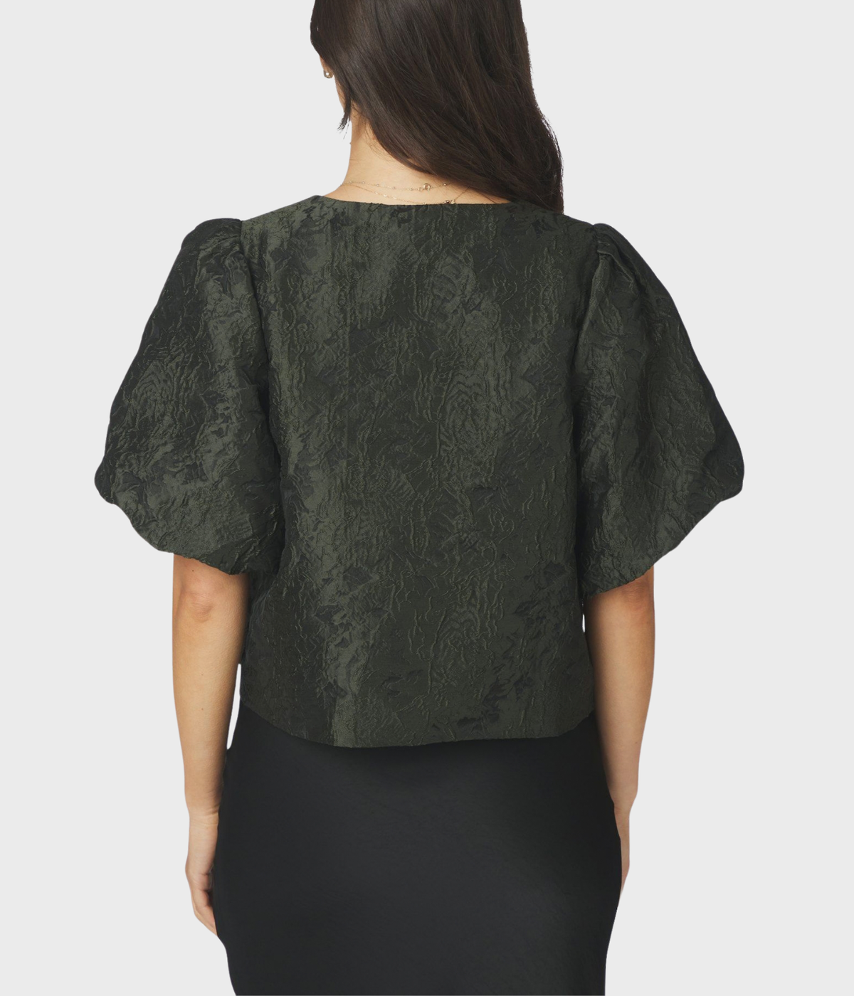 Aisa Brocade Blouse (155 Dark Green)