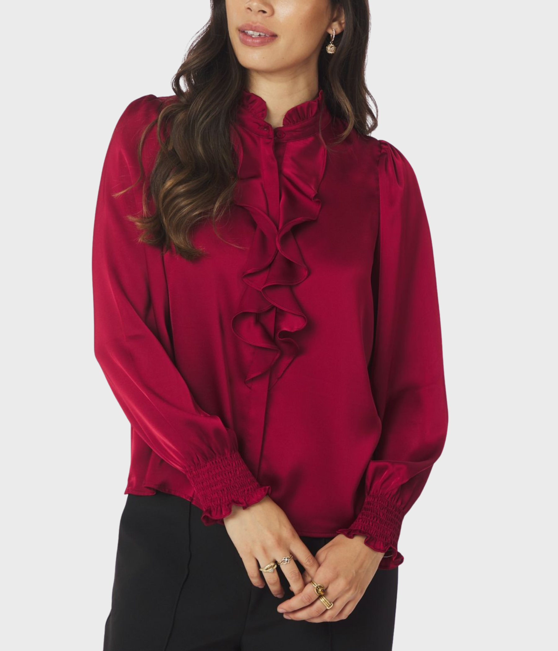Zamola Blouse (321 Dark Red)