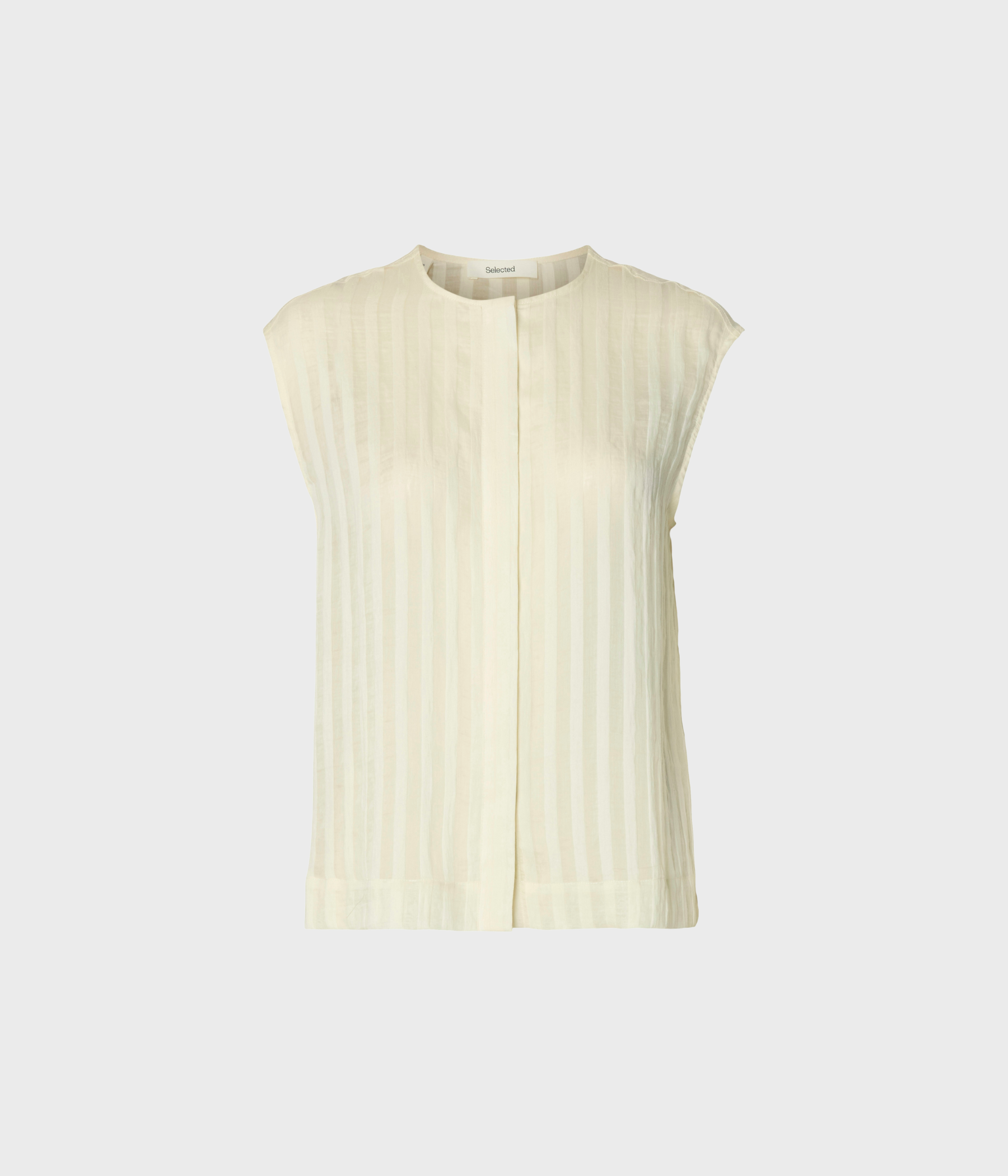 Slftoran Regular Sl Striped Shirt B (EGRET)