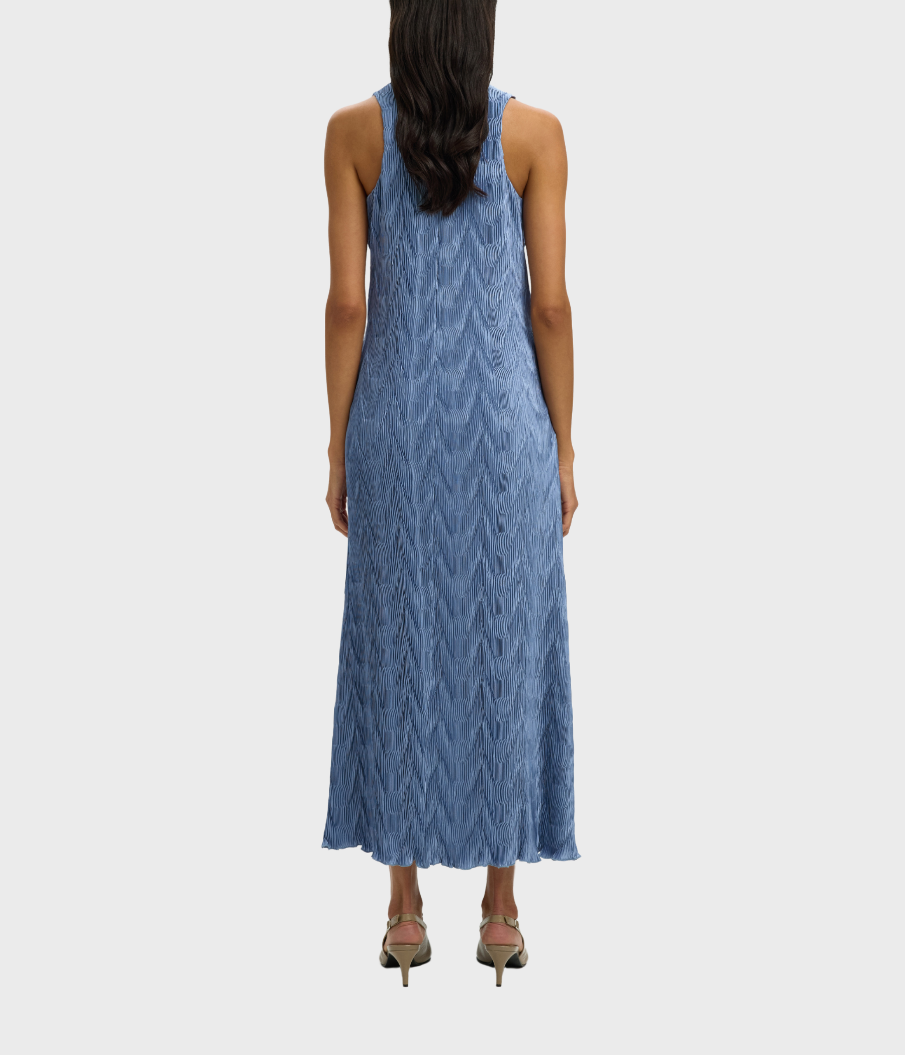 Slfanya Sl Regular Ankle Plisse Dress B (Dusty Blue)