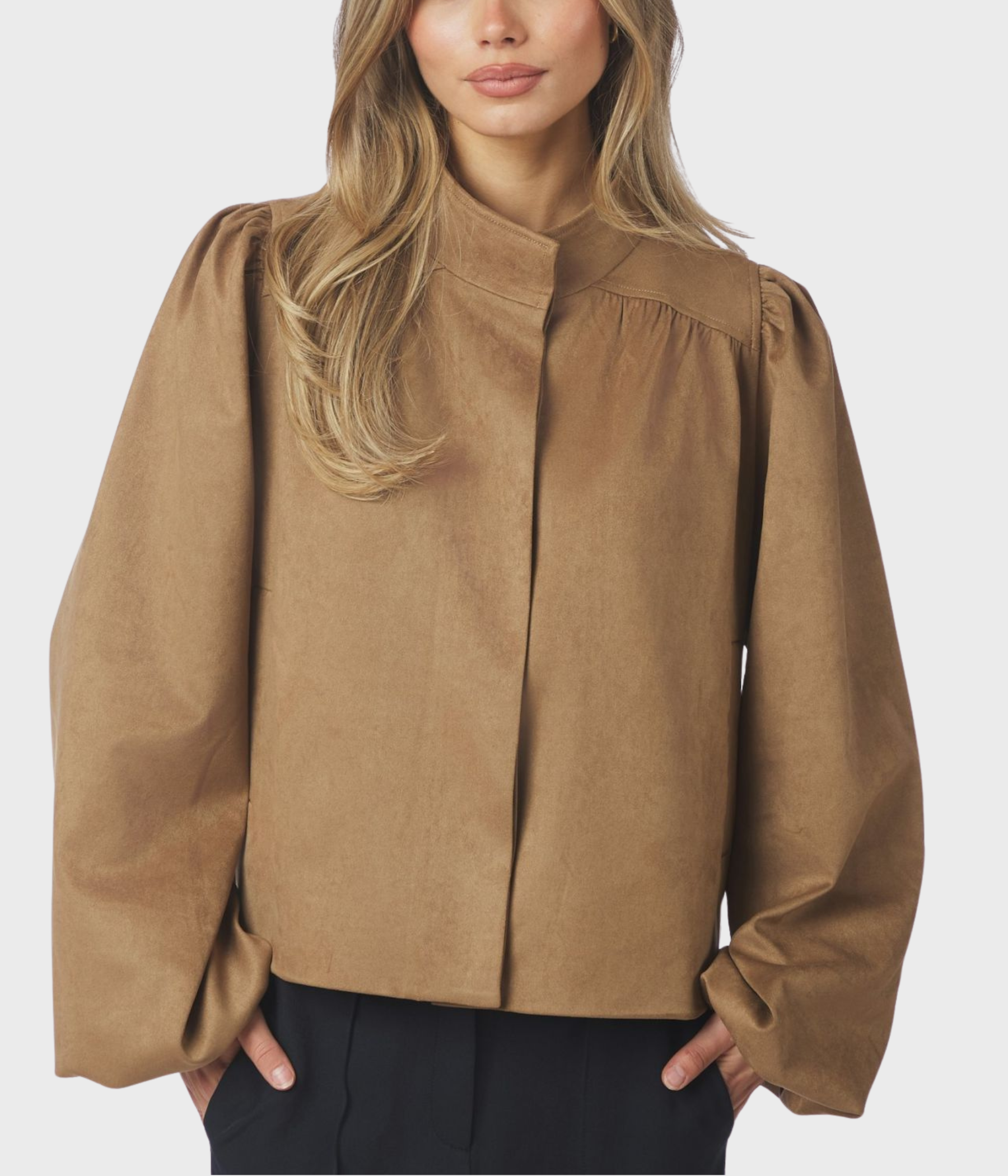 Tirsa Faux Suede Jacket (604 Cognac) - D.O. Design Only