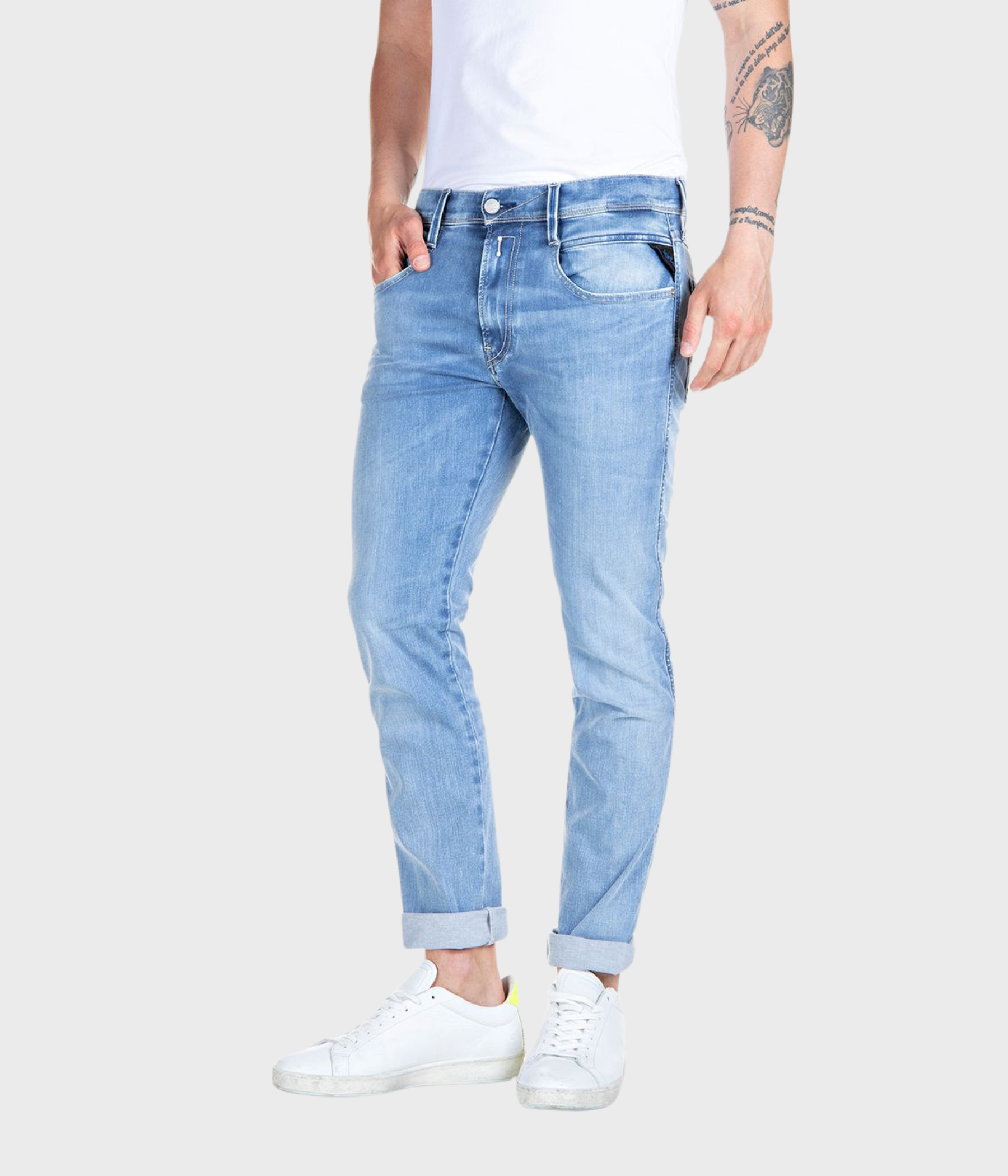 Trousers ANBASS Ocean Blue, Sustainable (010 LIGHT BLUE light wash tone)