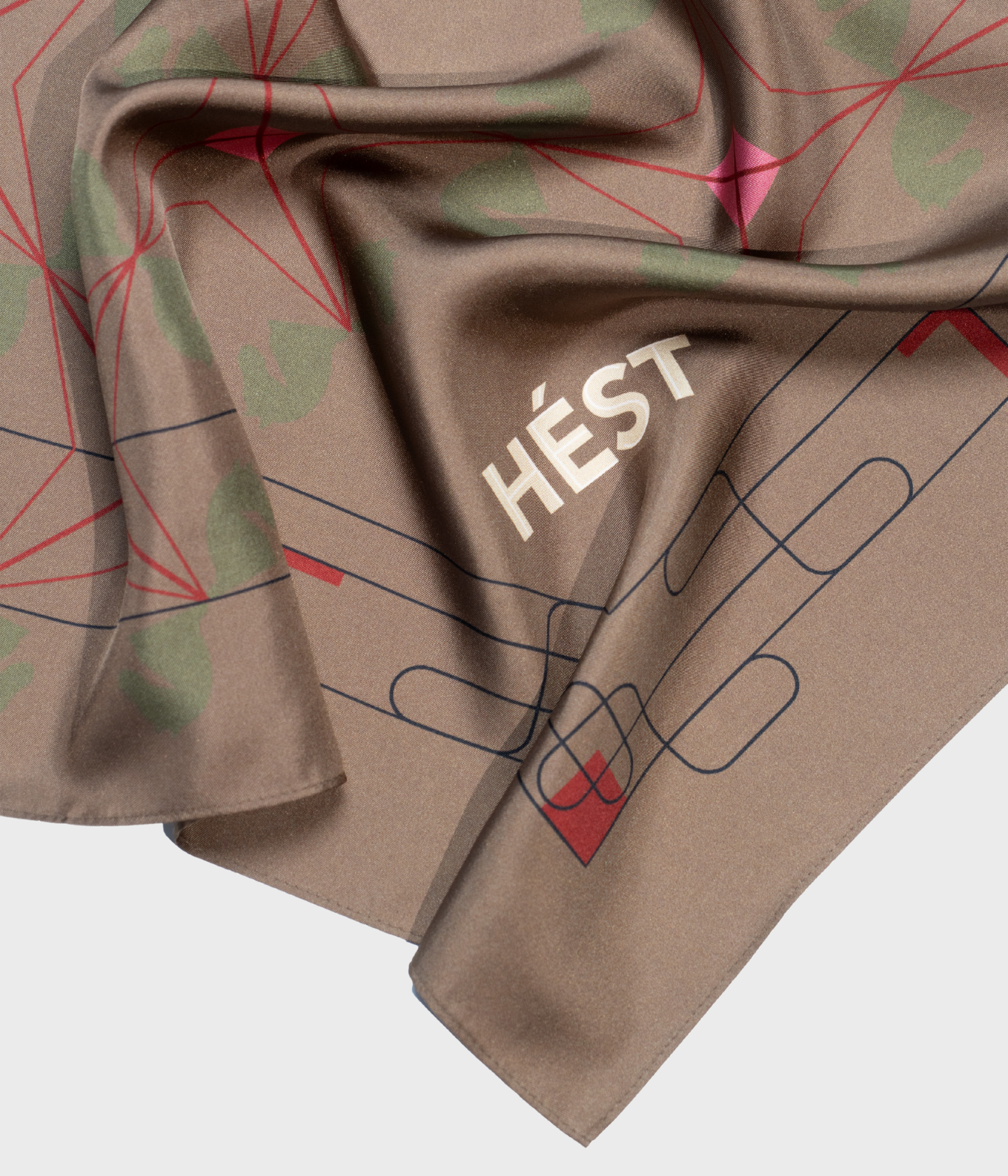 ELIZA Silk Scarf Small. (6002 Dark Earth)