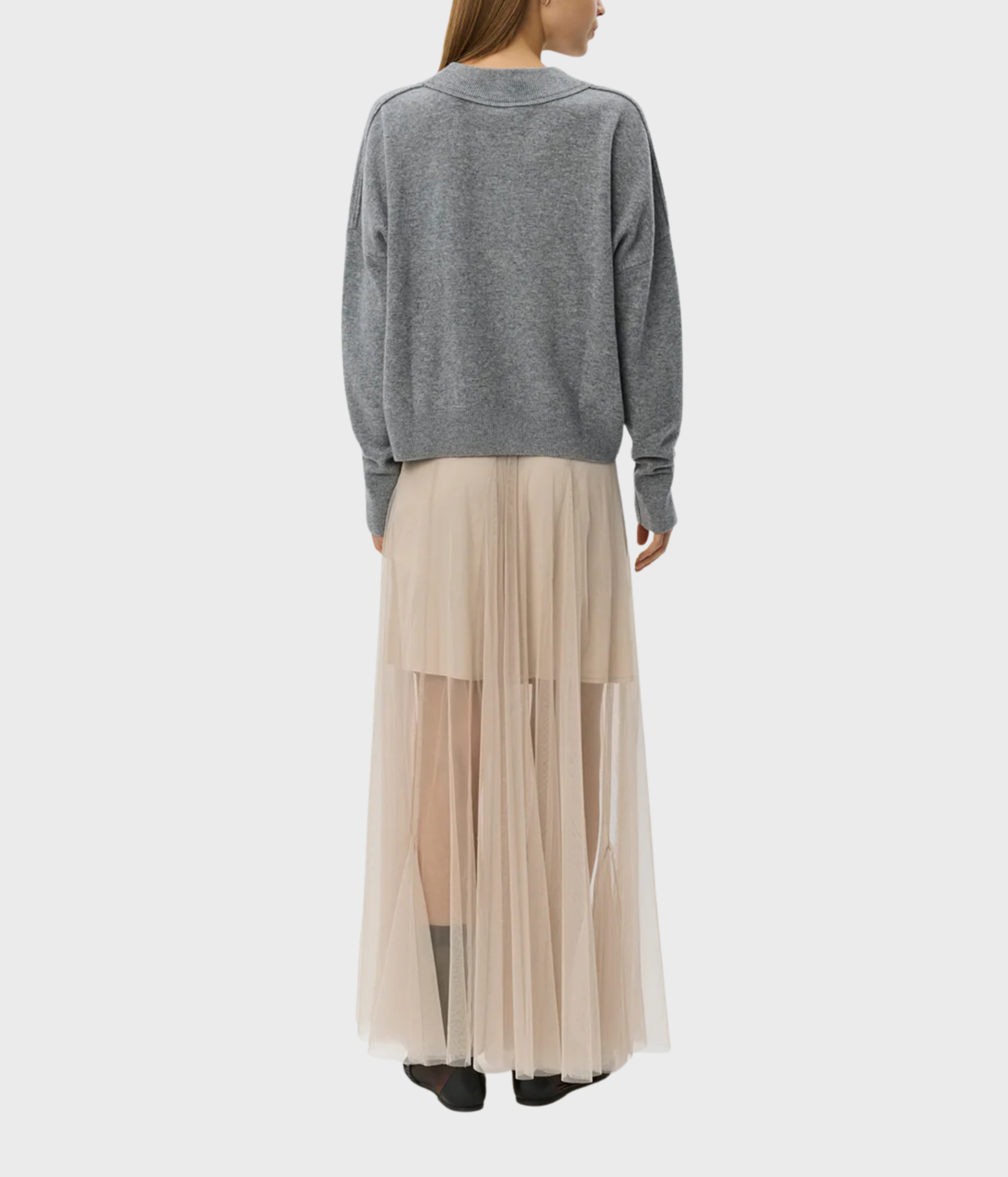 ROASLYSW MAXI TULLE SKIRT (7105 Light Sand)