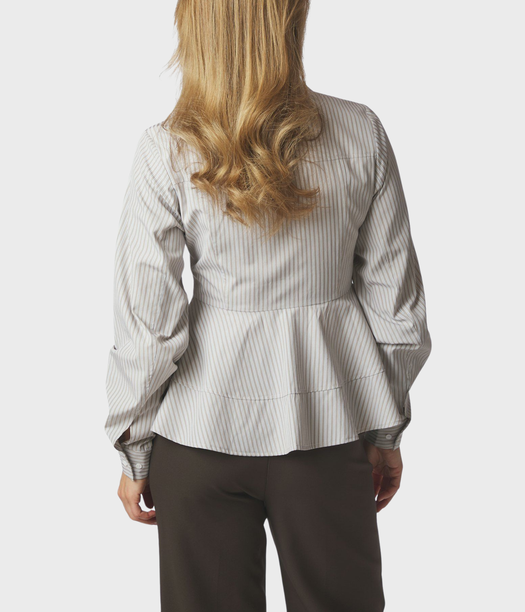 Samira Stripe Shirt (Taupe Stripe)