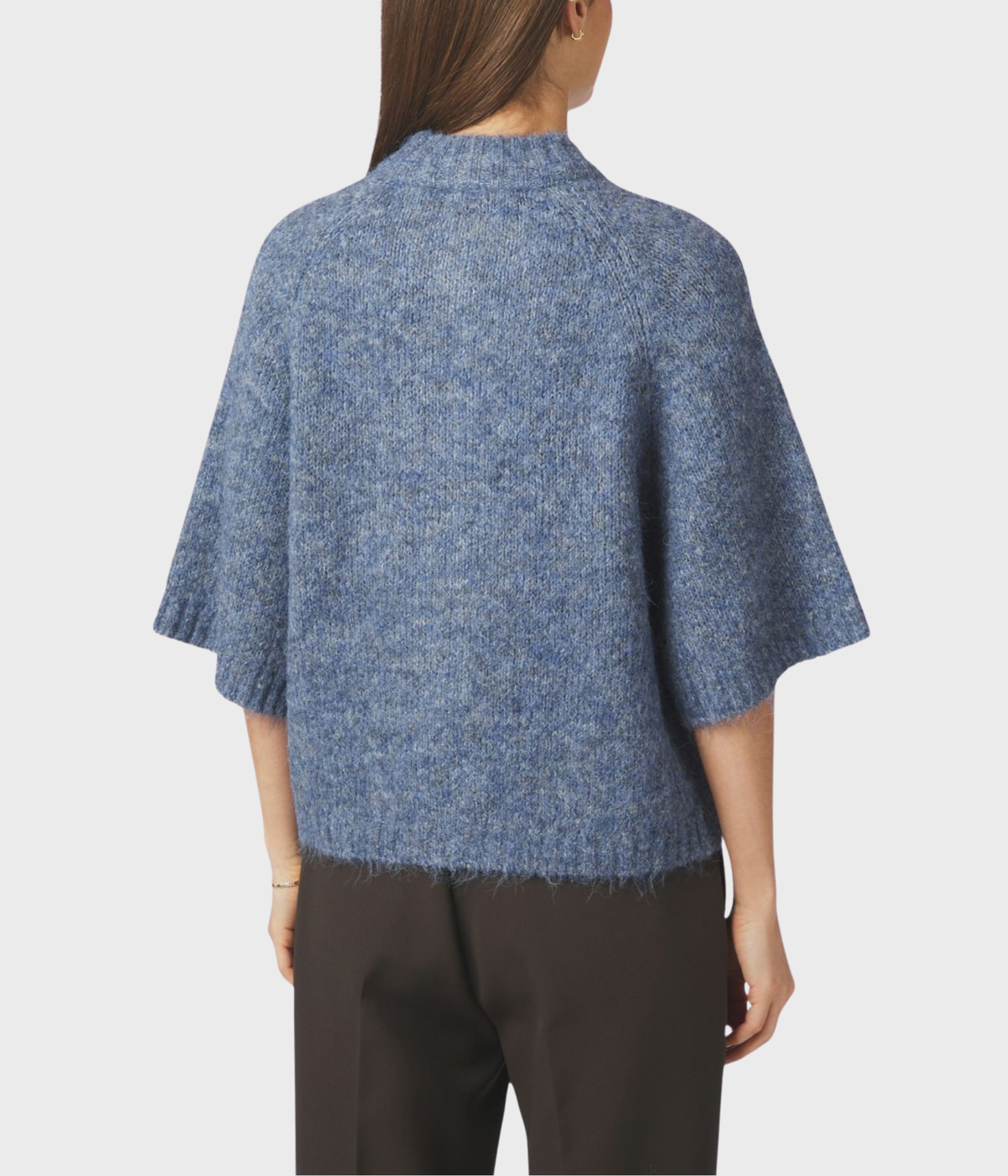 Benuta Fluffy Knit Cardigan. (Smoke Blue)