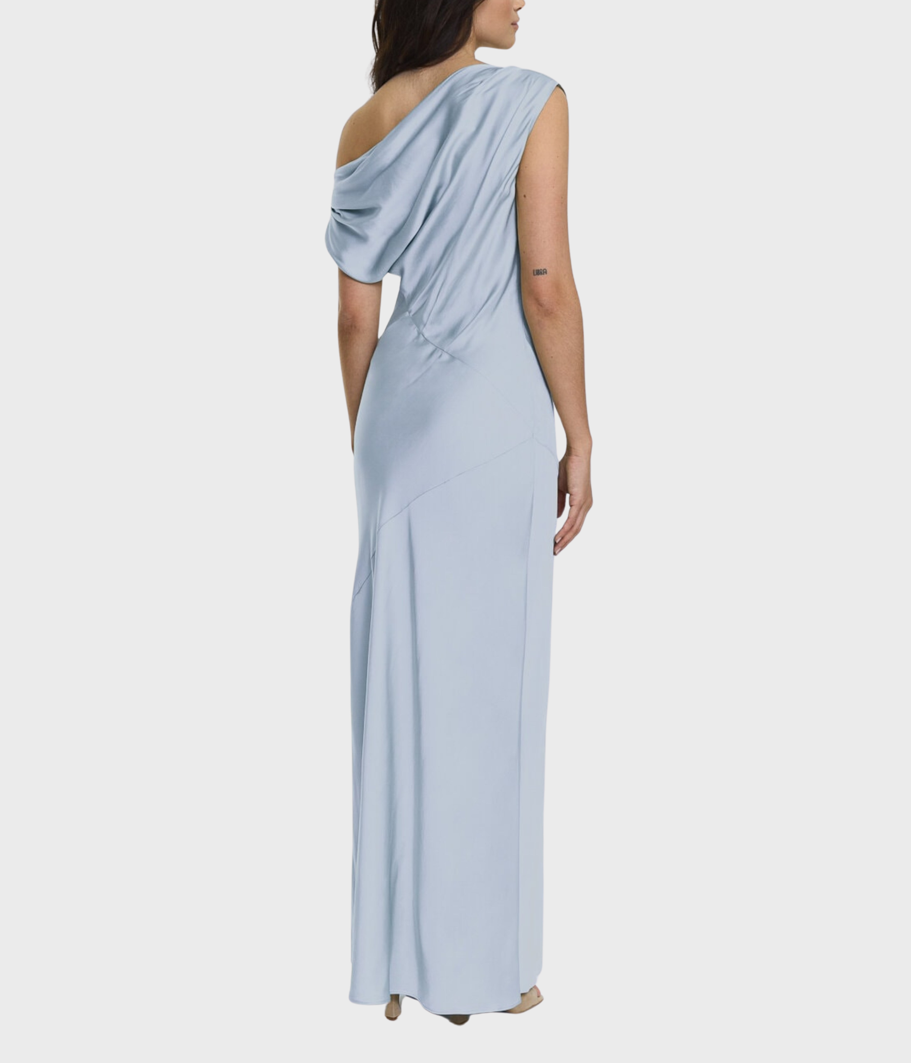 Vanessa Satin Dress (Pale Blue)