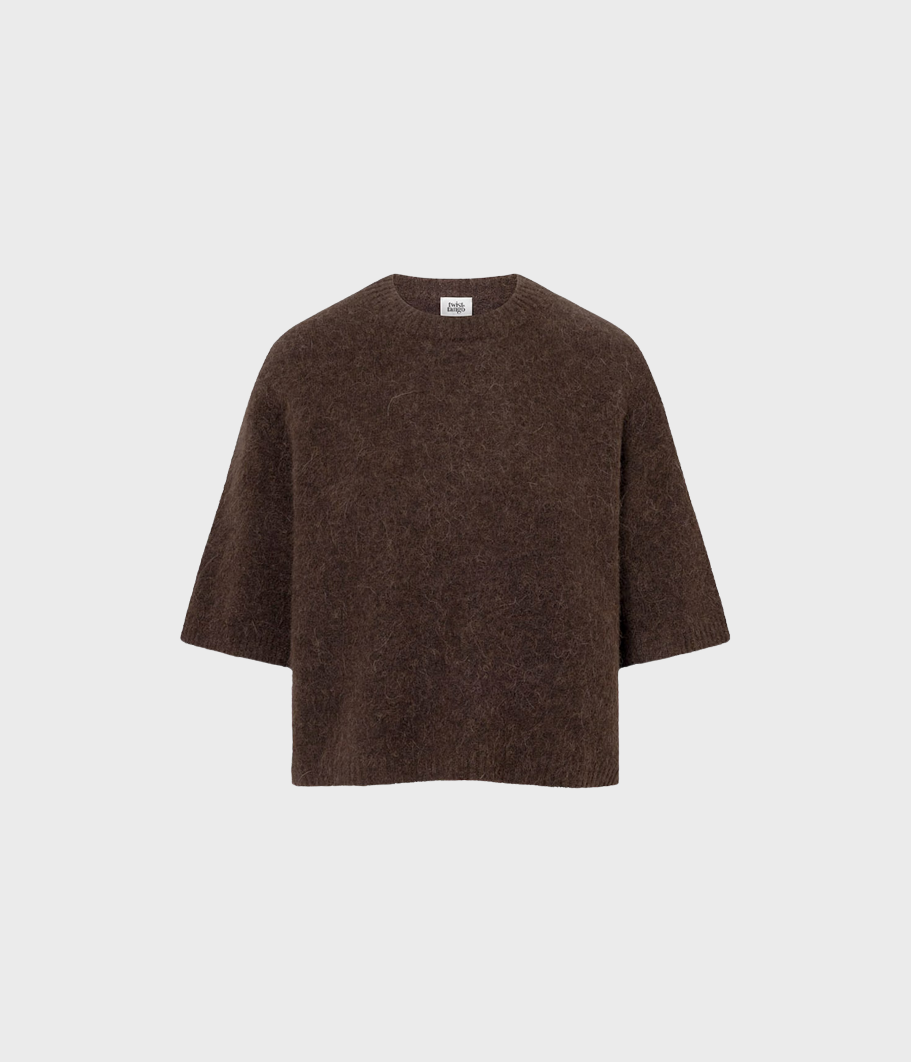 Madina Short Sleeve Knit (MOCHA BROWN)