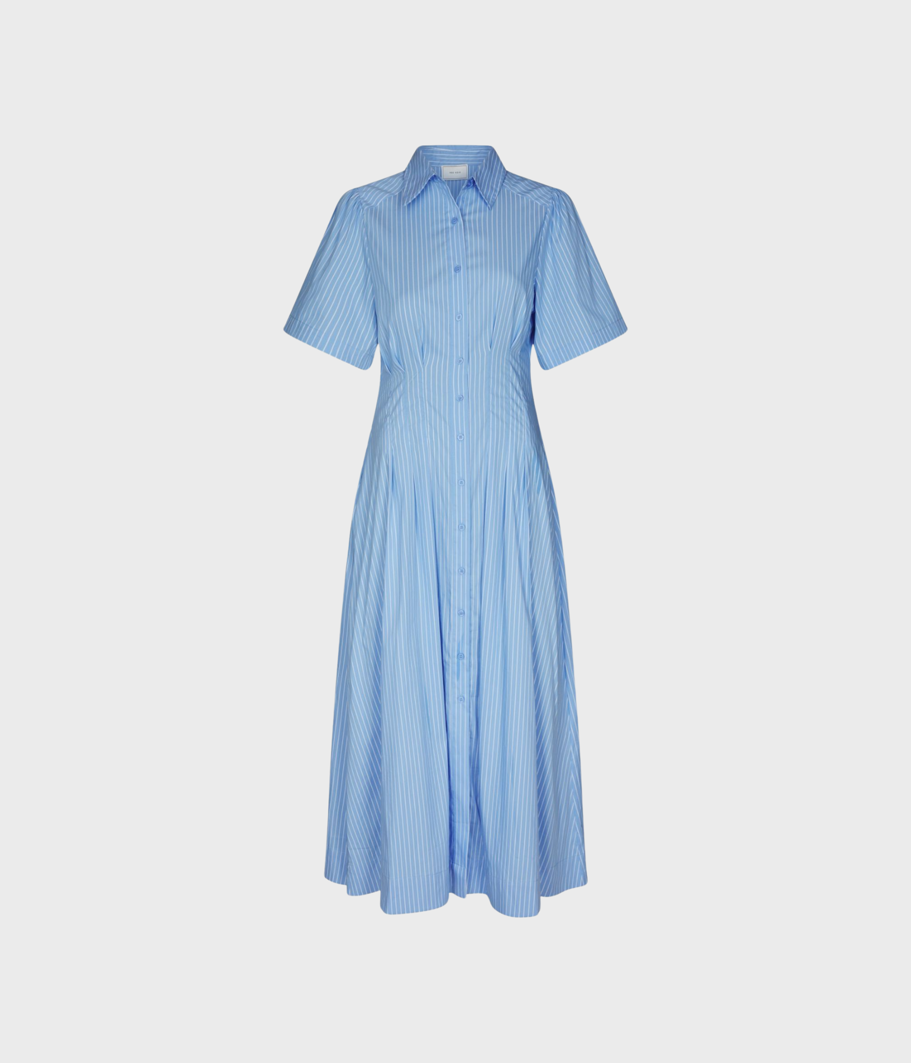 Baia Stripe Poplin Dress (145 Light Blue)