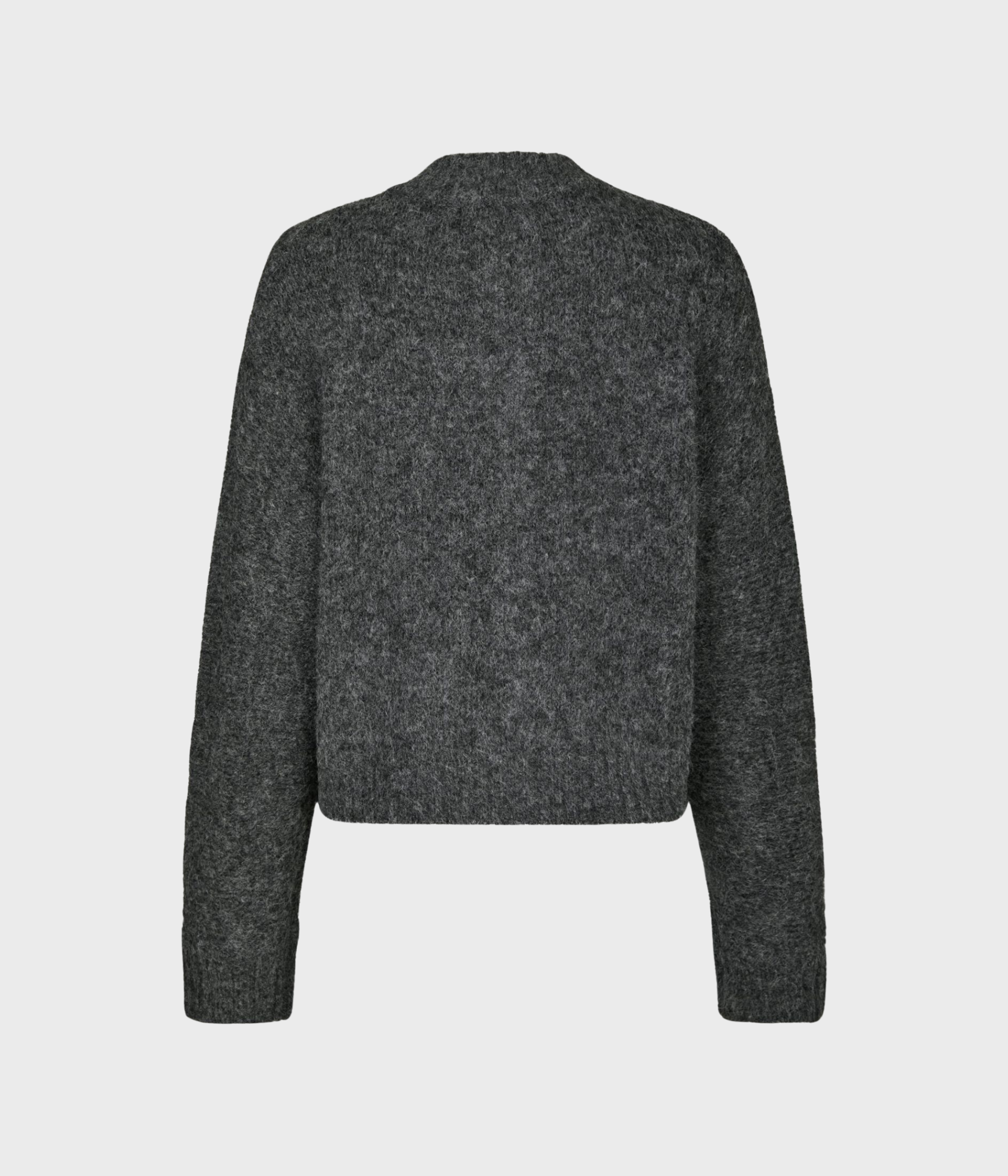 Taura Fluffy Knit Cardigan. (132 Antracit)