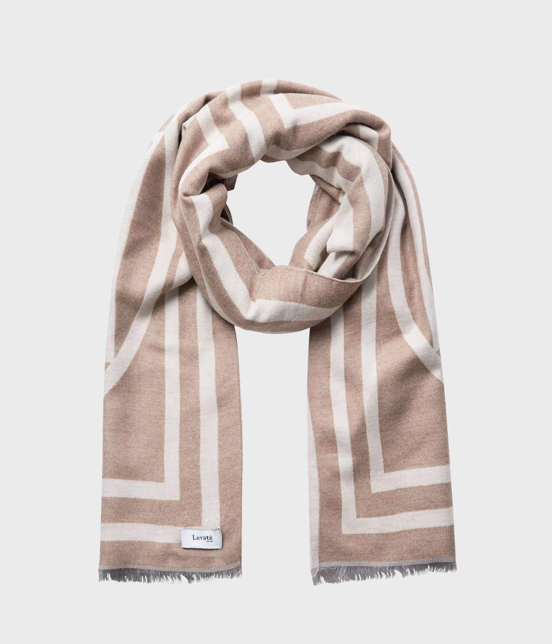 Mönstrad halsduk i ullblandning