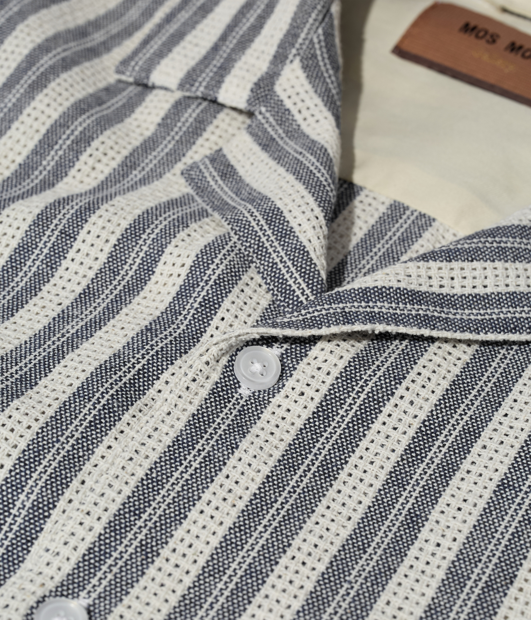 Mmgjoe Basso Stripe Ss Shirt (468 Salute Navy)