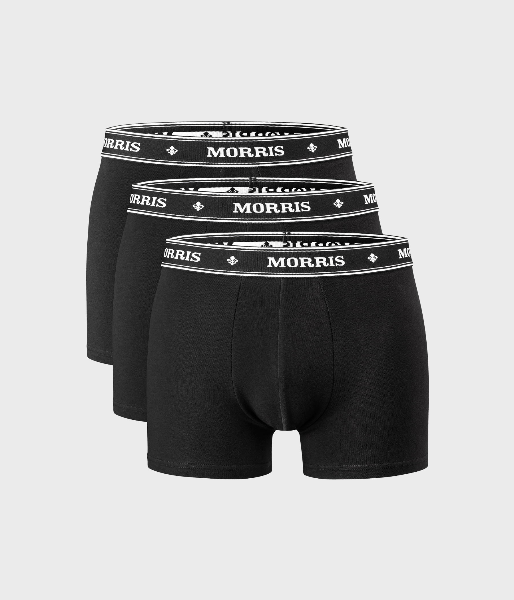3-pack svarta kalsonger från morris