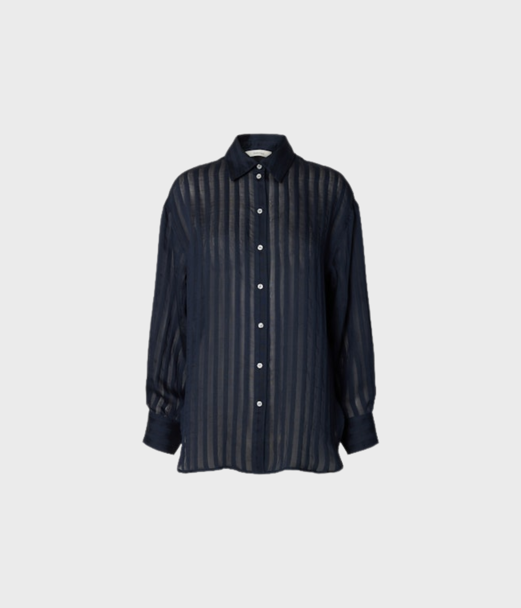Slftoran Oversized Ls Striped Shirt B (Dark Sapphire)