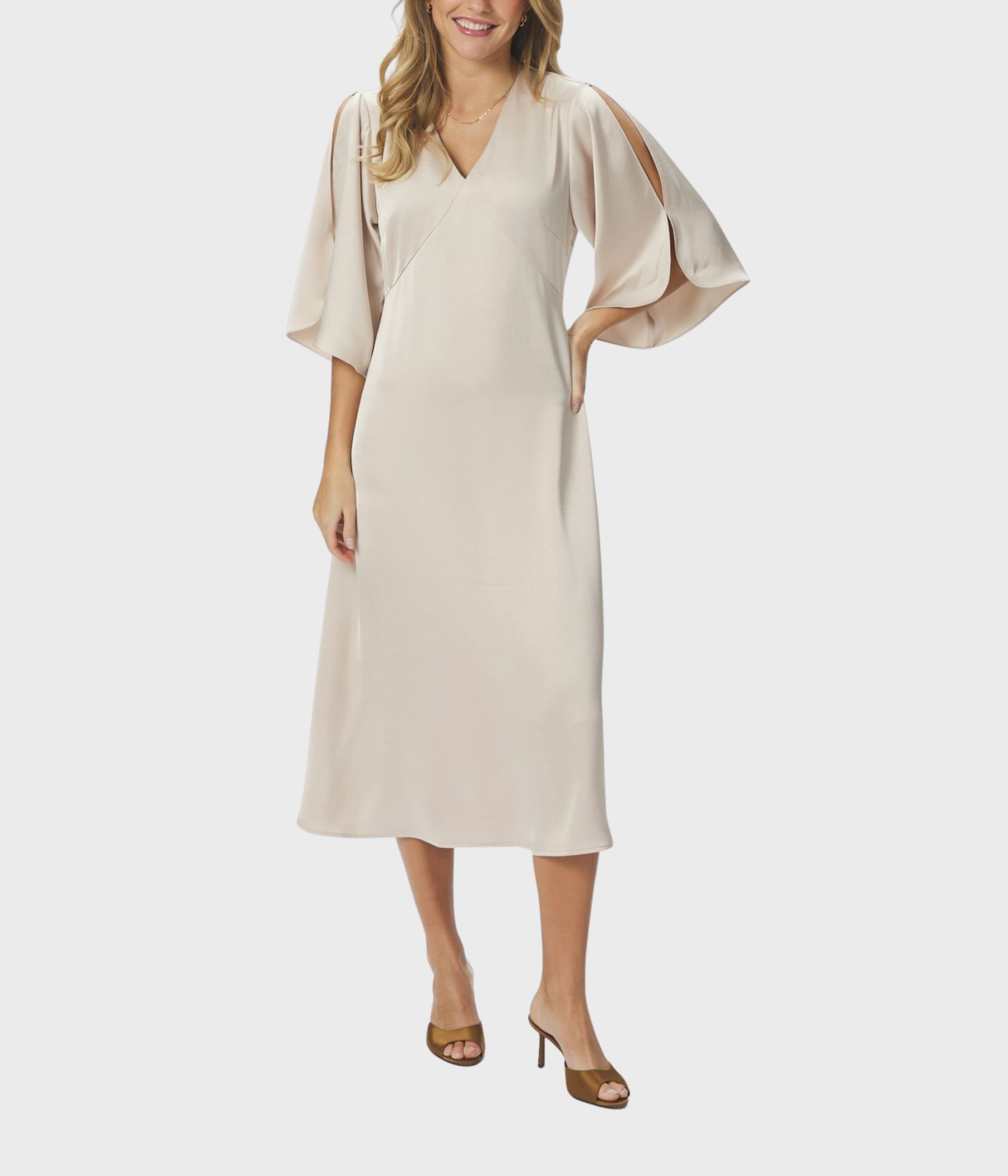 Remara Heavy Sateen Dress (720 Champagne) - D.O. Design Only
